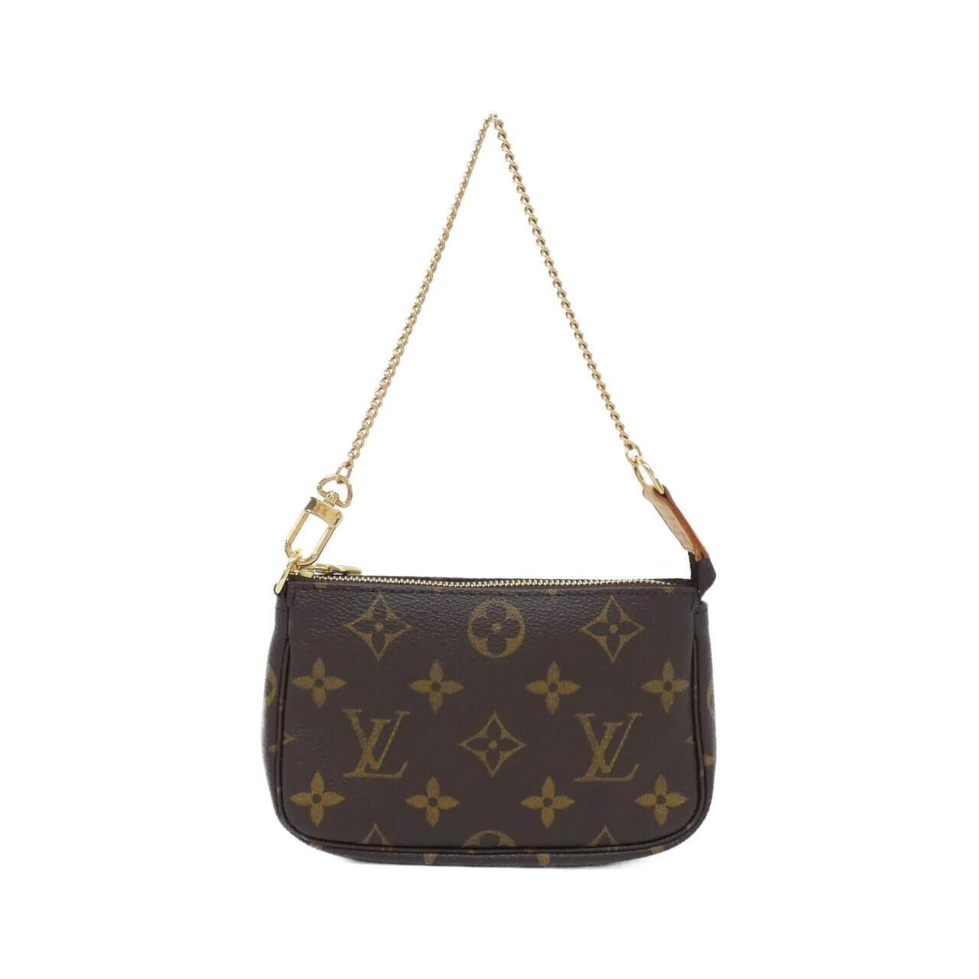 Louis Vuitton Marron Coated Canvas Pochette Pouch (Pre-Owned)