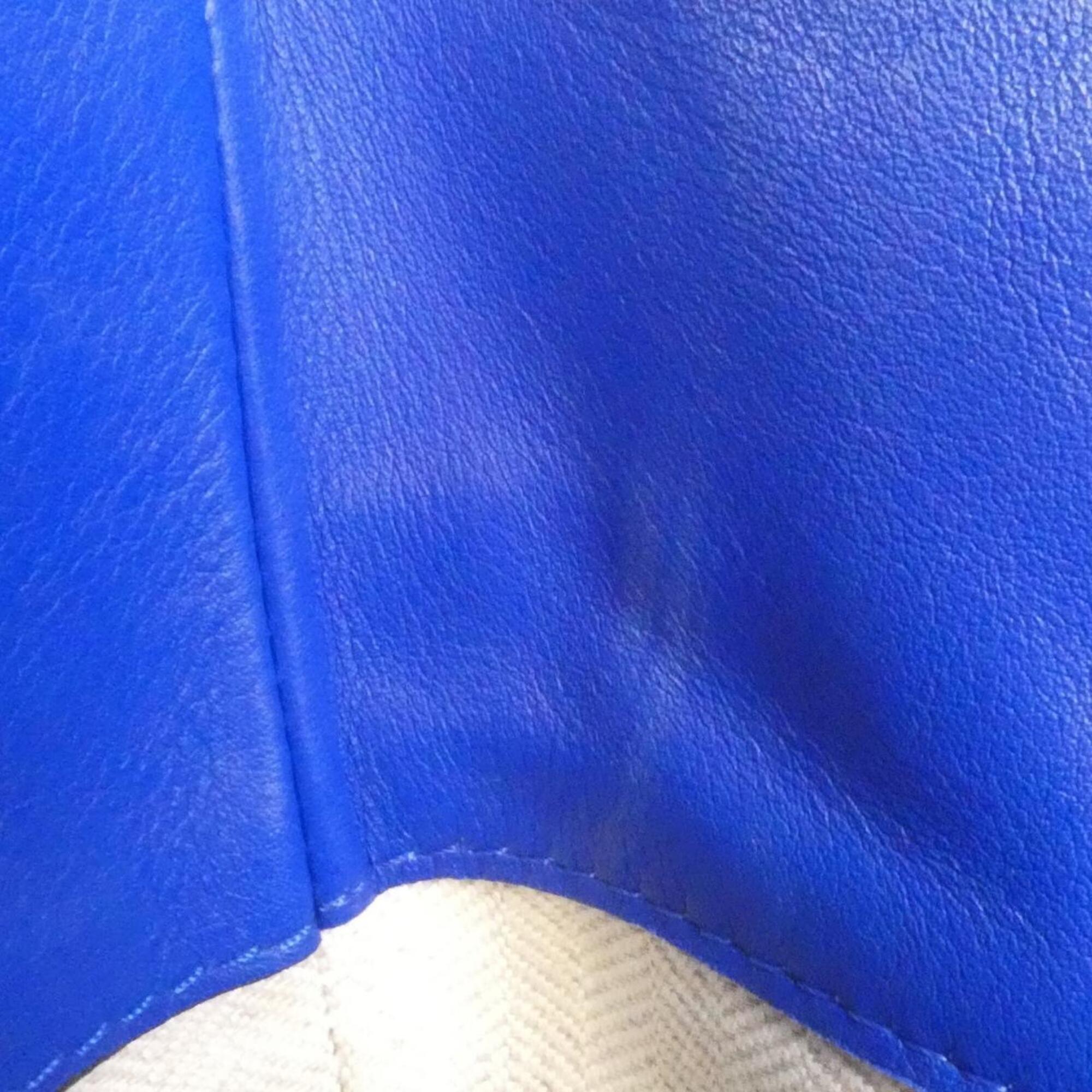 Loewe Blue Raffia Leather Shoulder Bag (Pre-Owned)