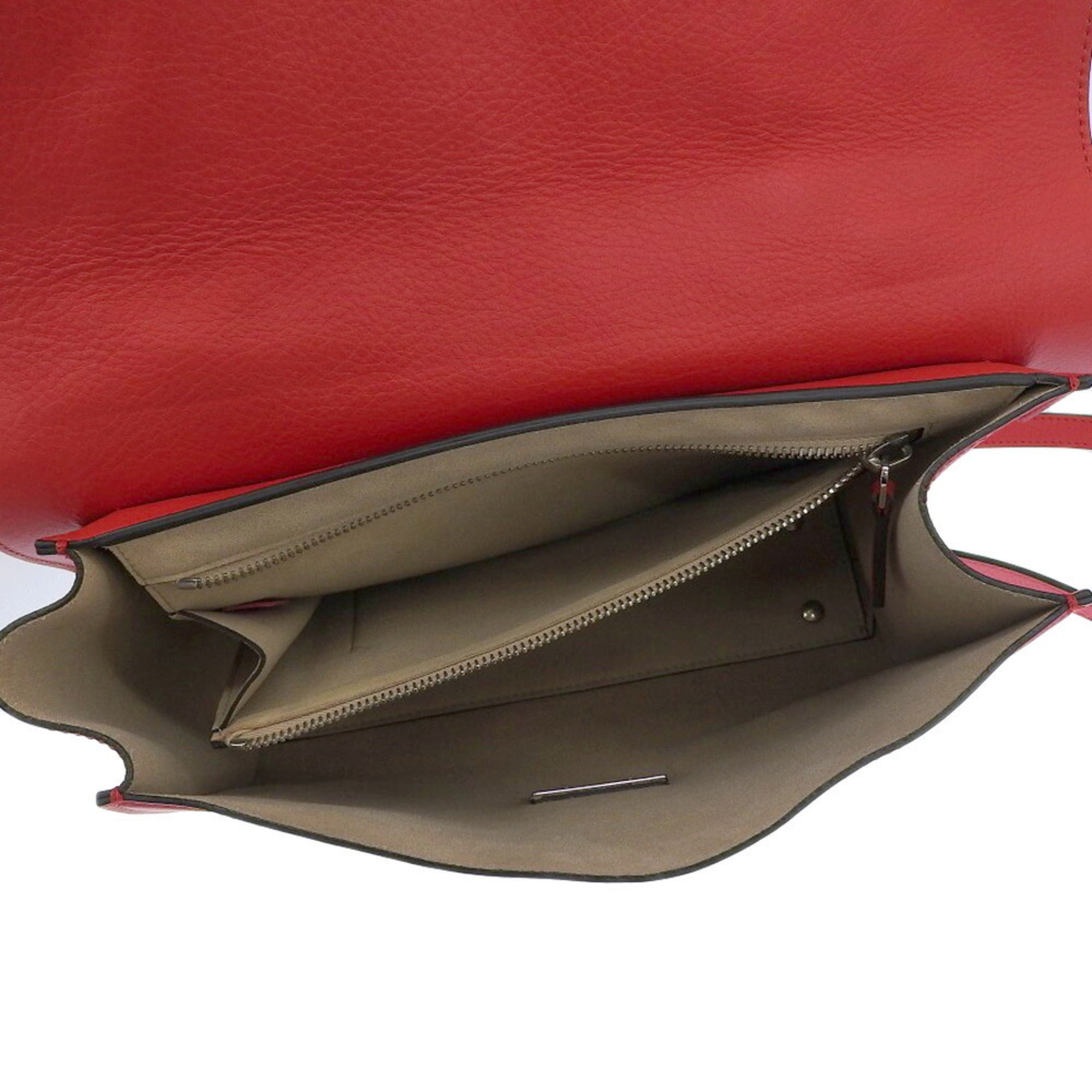 Givenchy Red Color Leather Handbag Shoulder Bag (Pre-Owned)
