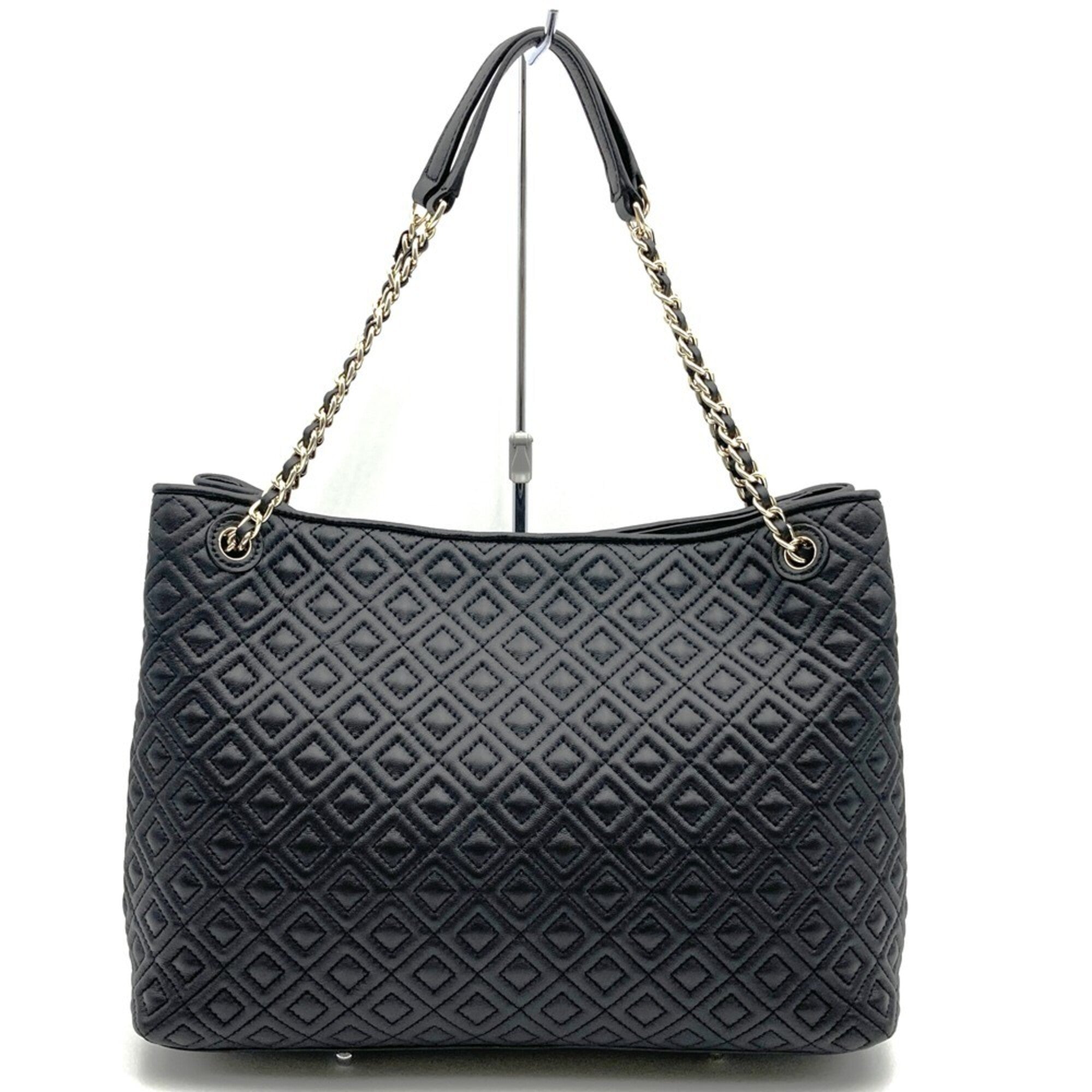 Tory Burch Black Leather Shoulder Bag Tote Bag (Pre-Owned)