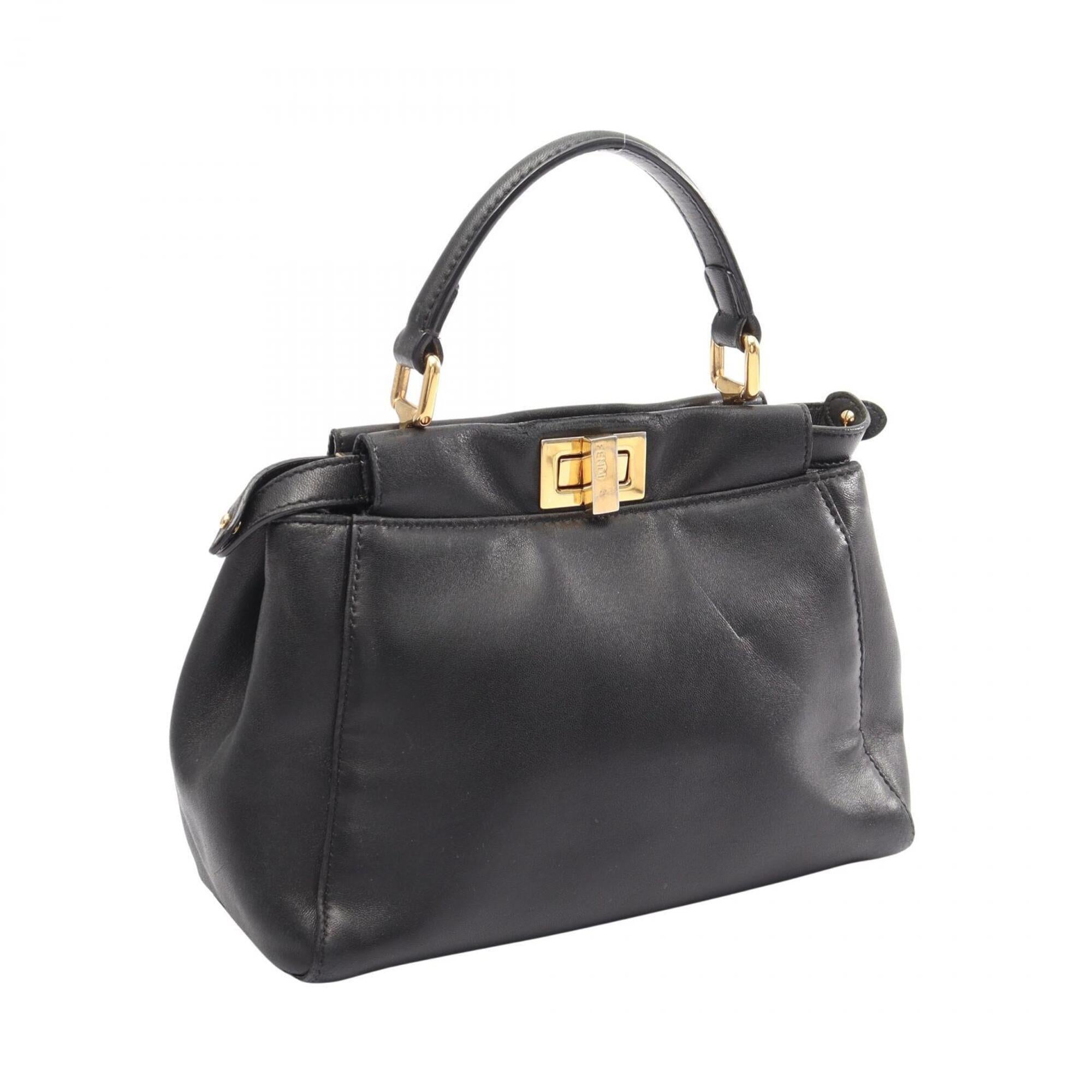 Fendi Black Leather Handbag (Pre-Owned)