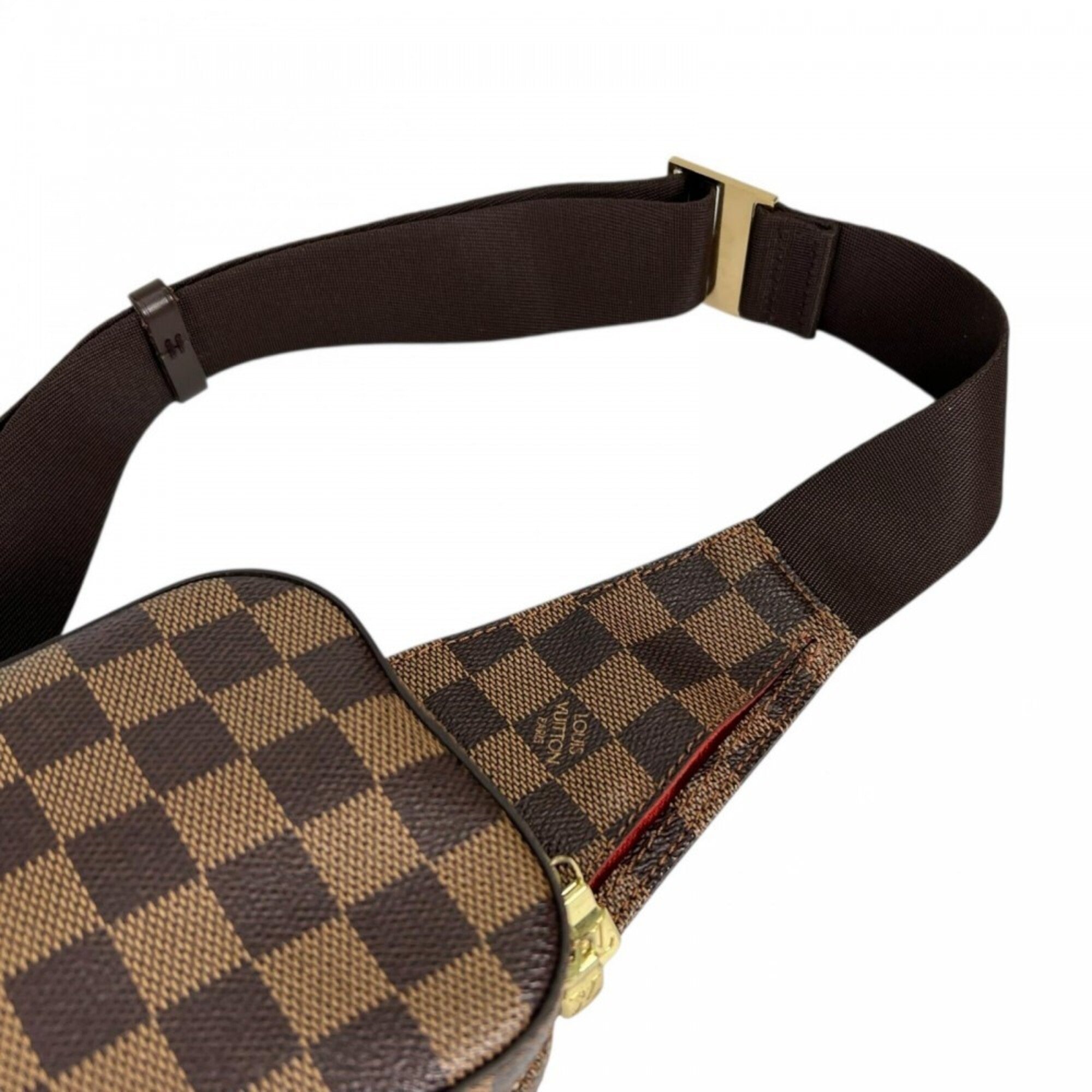 Louis Vuitton Brown White Damier Canvas Sling Bag (Pre-Owned)
