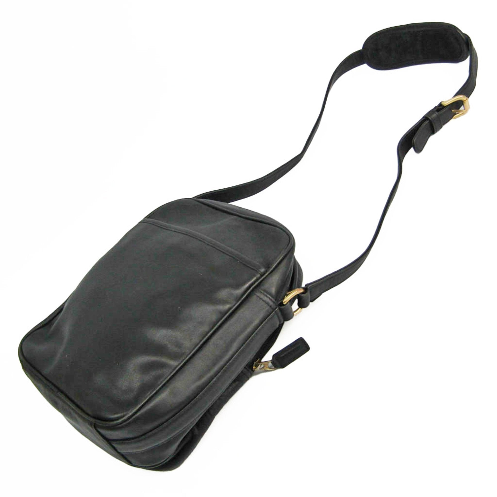 Coach Black Leather Shoulder Bag (Pre-Owned)