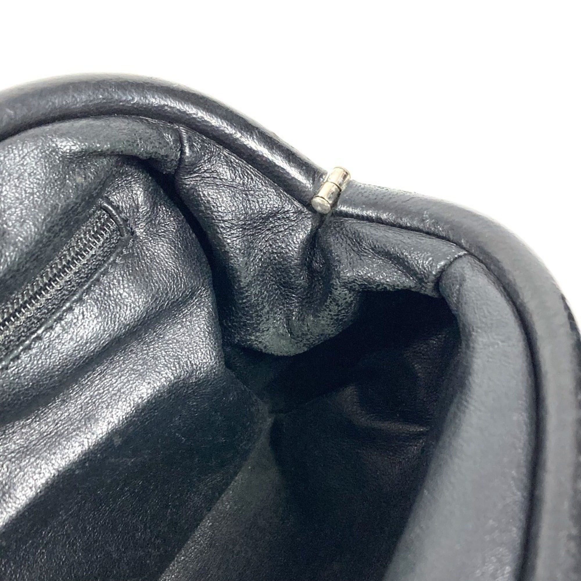 Chanel Black Leather Clutch Bag Pouch (Pre-Owned)