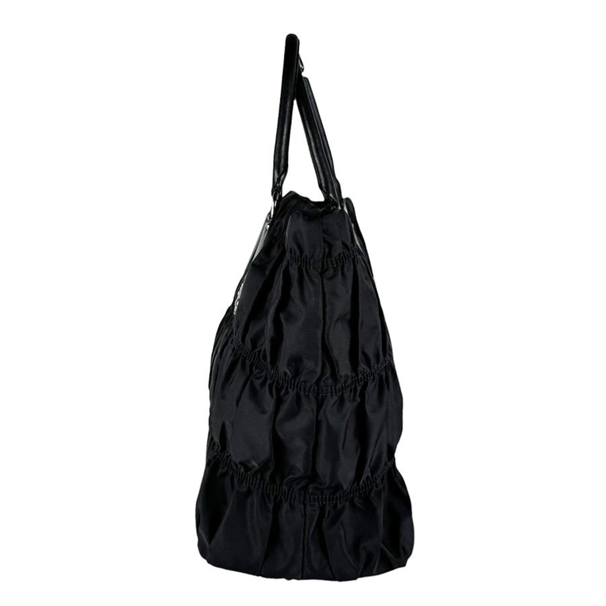 Prada Black Nylon Leather Handbag (Pre-Owned)