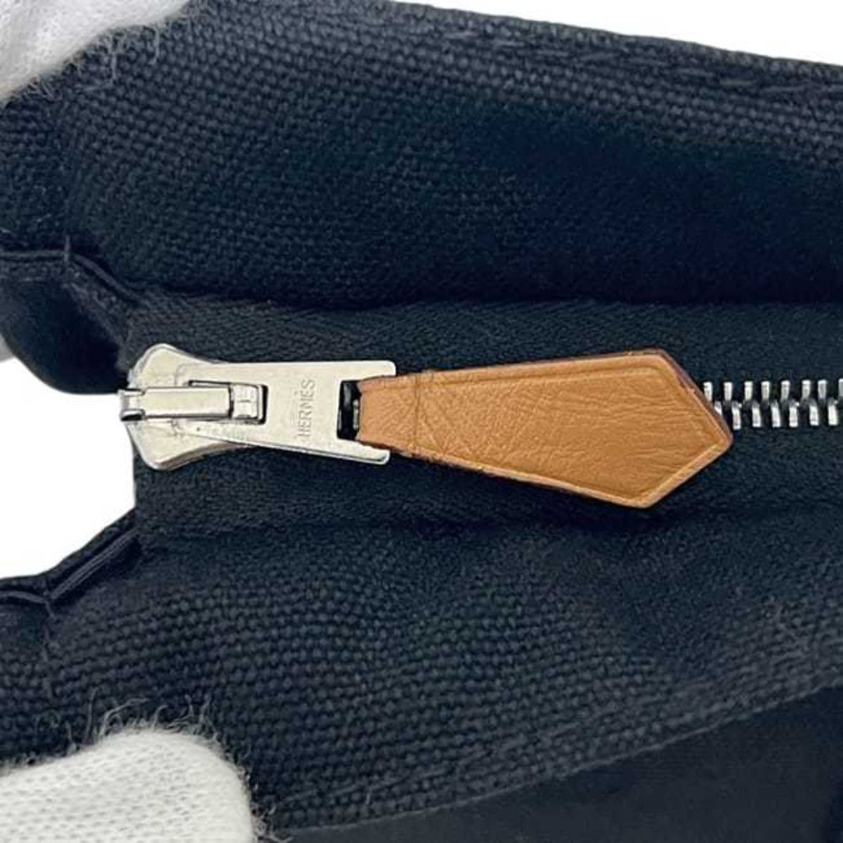 Hermes Black Cotton Pouch (Pre-Owned)