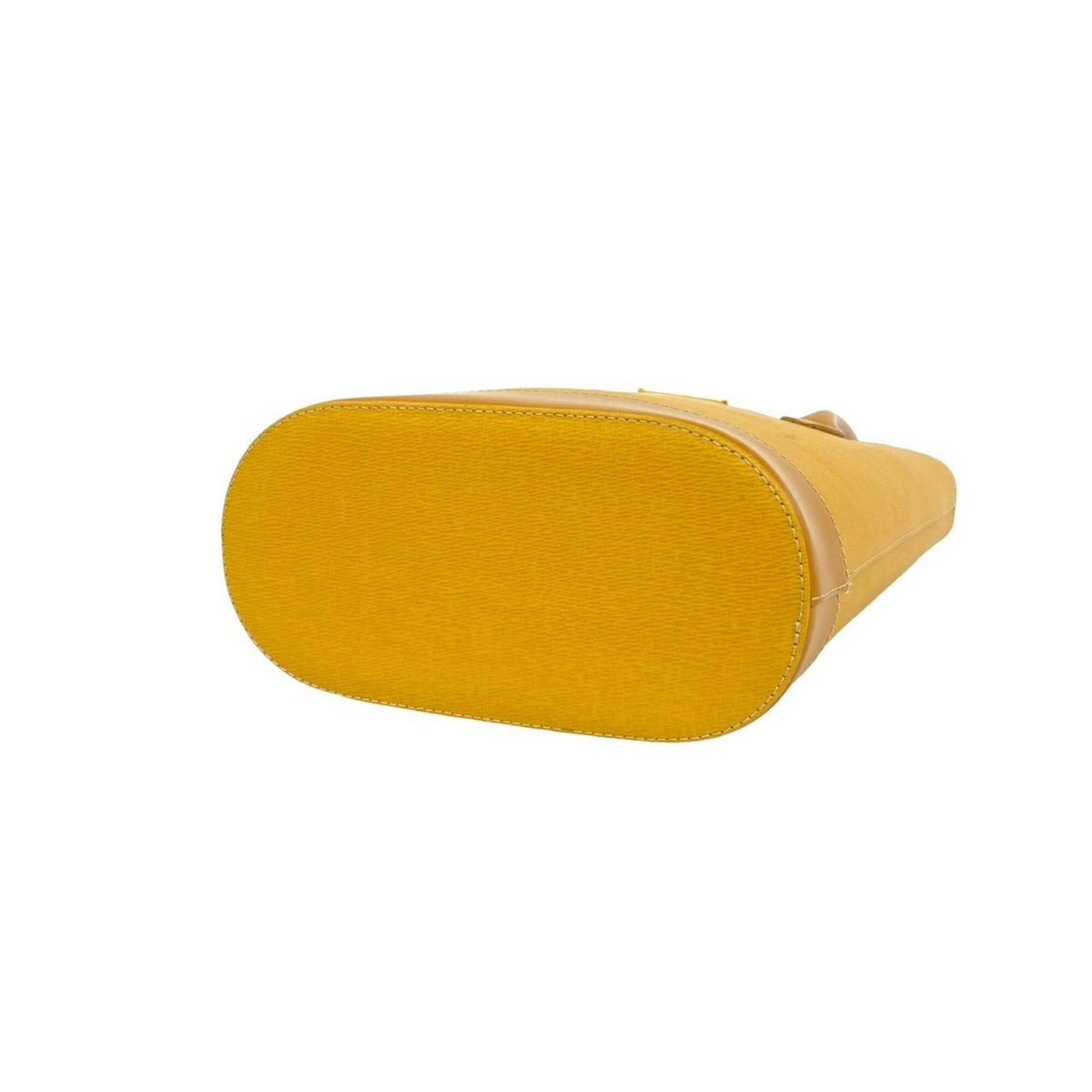 Burberry Yellow Leather Handbag Tote Bag (Pre-Owned)