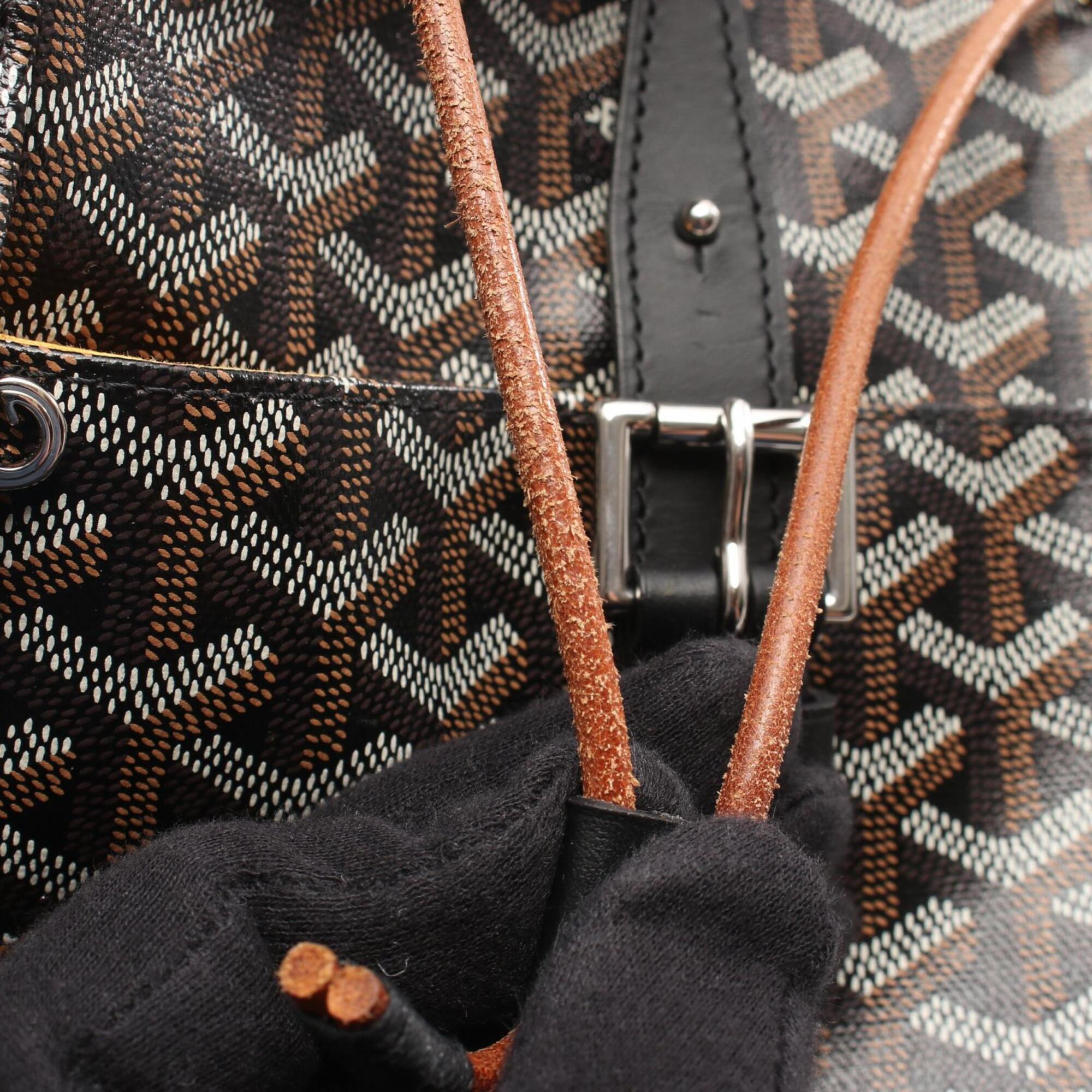 Goyard Black Multi-Color Coated Canvas Leather Backpack (Pre-Owned)
