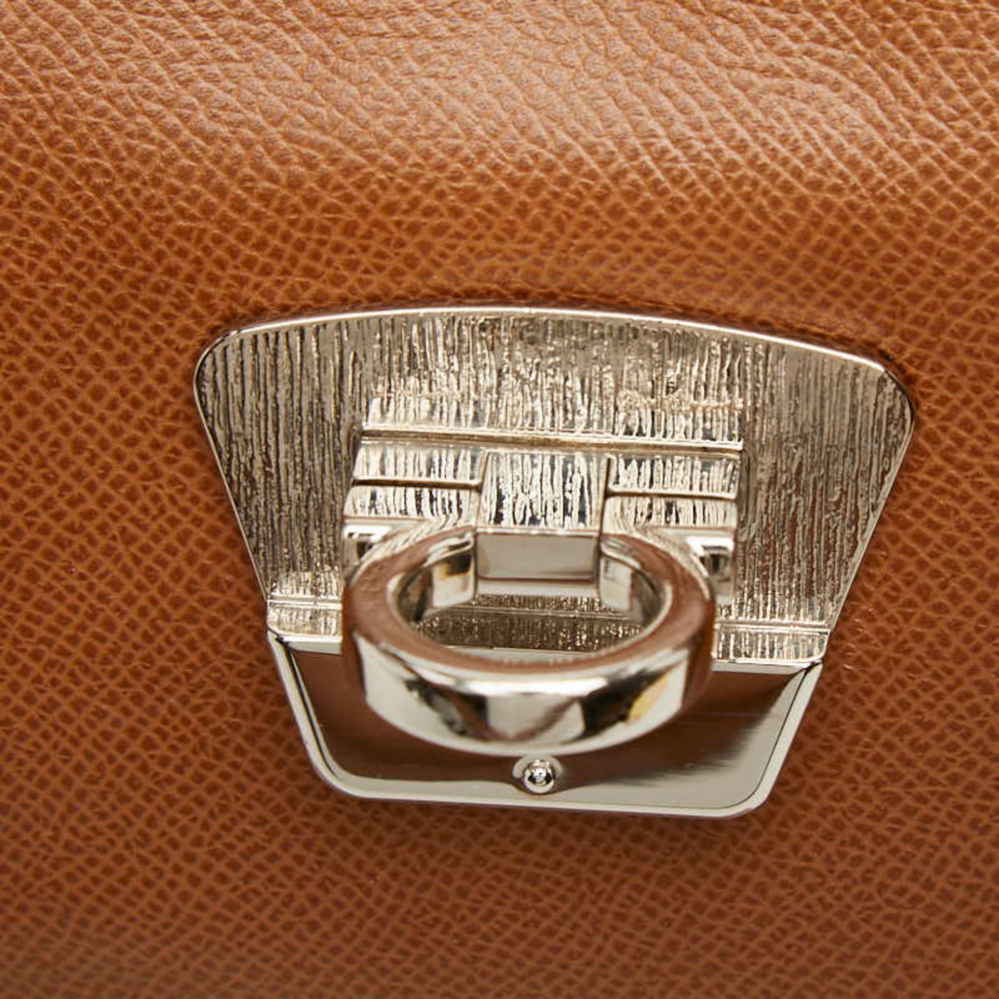 Salvatore Ferragamo Brown Leather Shoulder Bag Tote Bag (Pre-Owned)