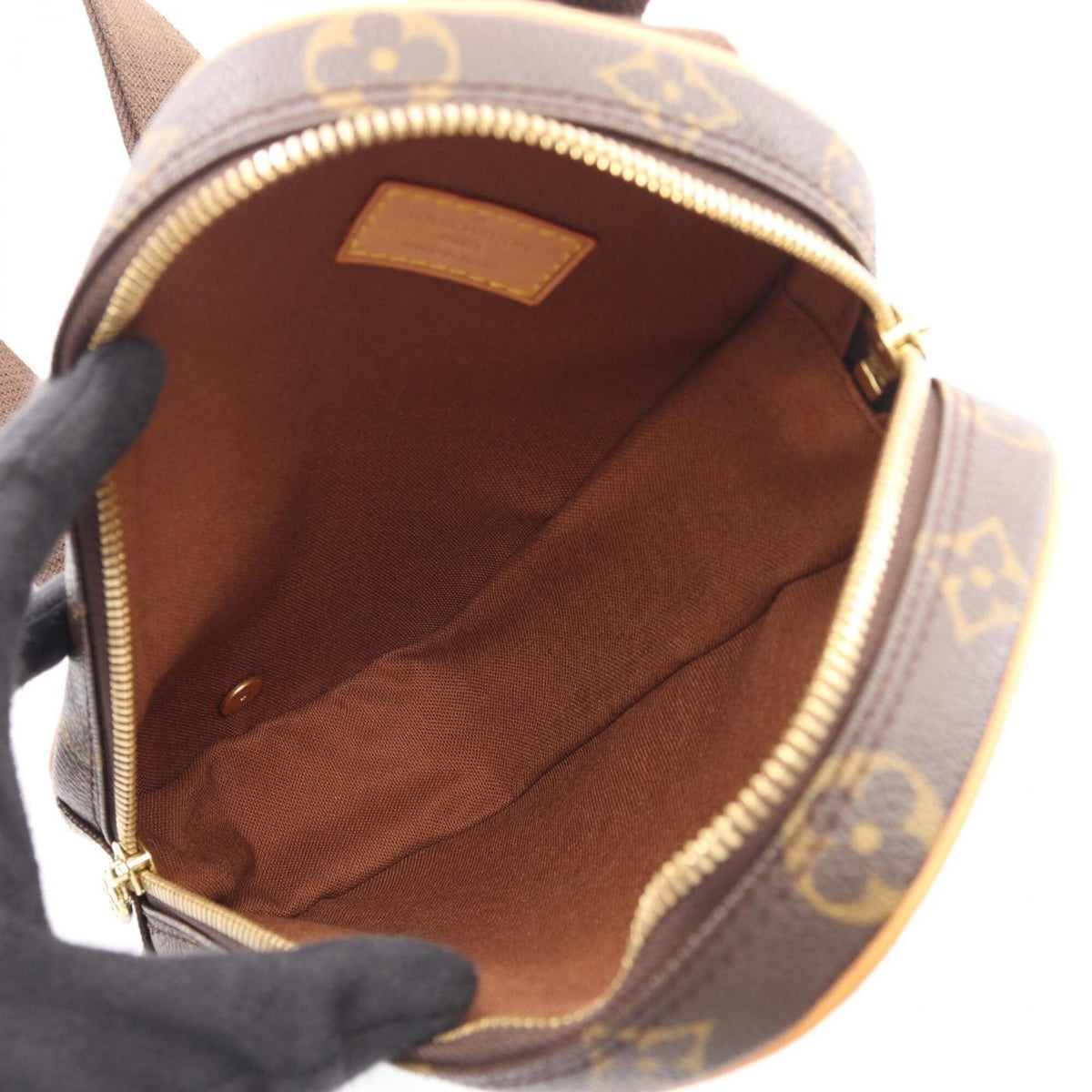 Louis Vuitton Brown Coated Canvas Leather Fanny Pack Handbag (Pre-Owned)