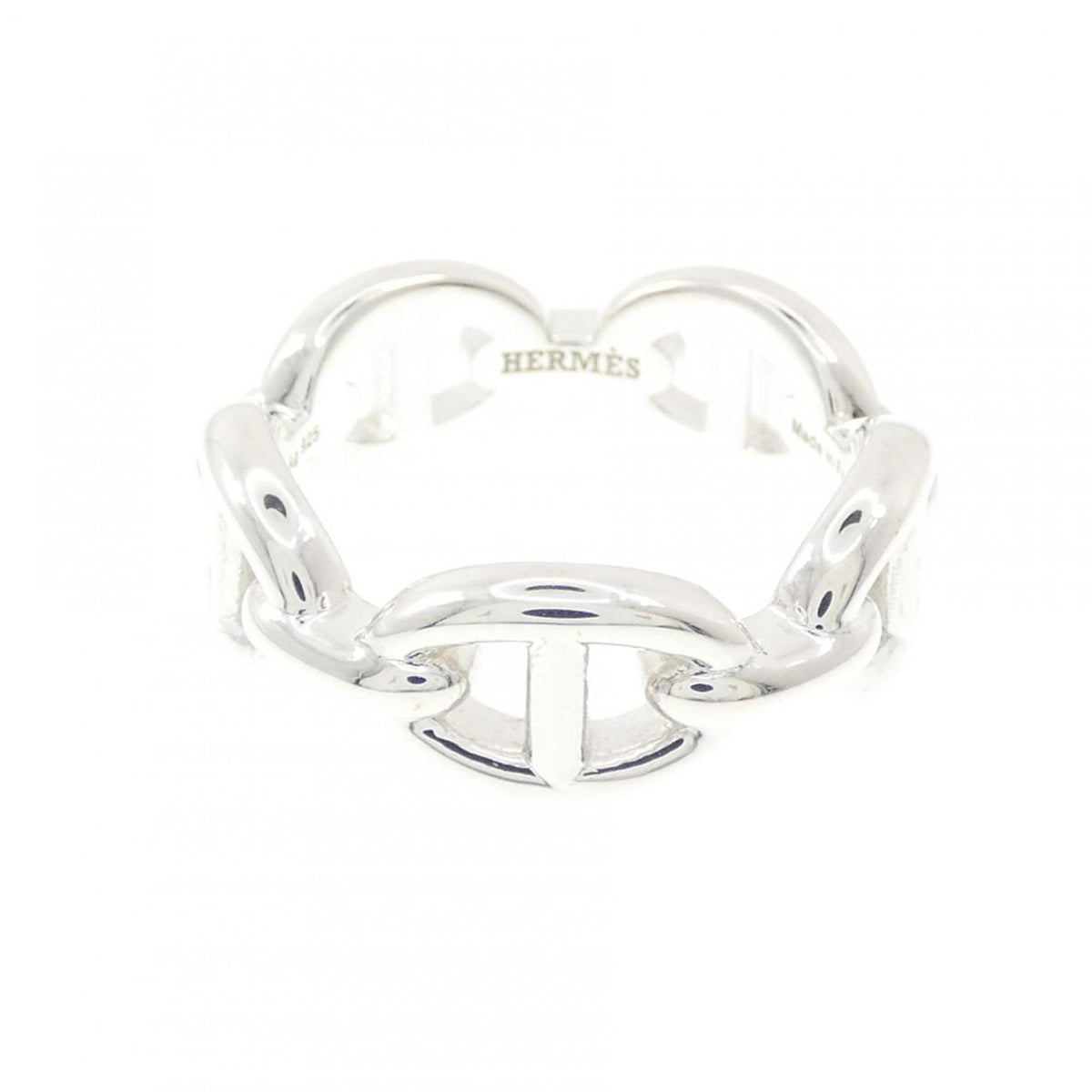 Hermes Silver 925 Band Ring (Pre-Owned)