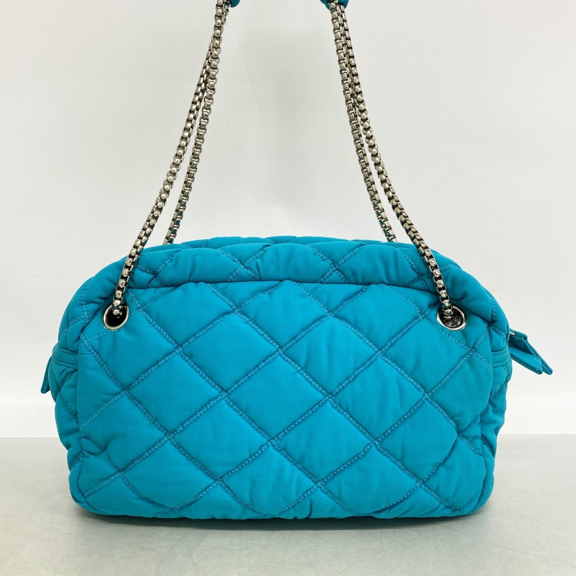 Chanel Light Blue Nylon Shoulder Bag (Pre-Owned)