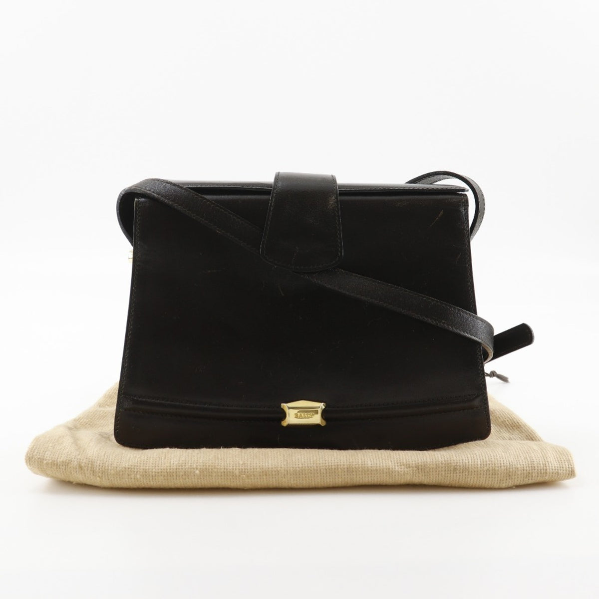 Bally Brown Leather Shoulder Bag (Pre-Owned)