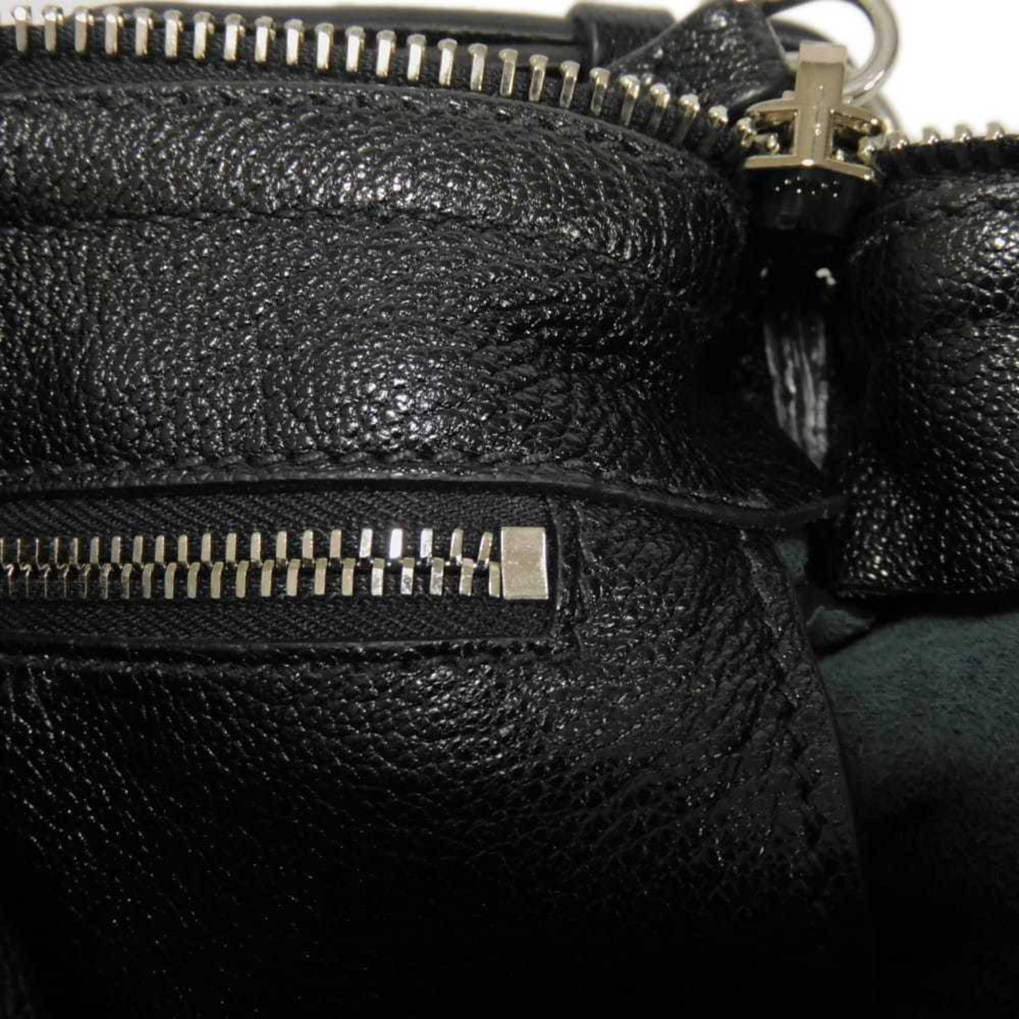Miu Miu Black Leather Clutch Bag Pochette Shoulder Bag (Pre-Owned)