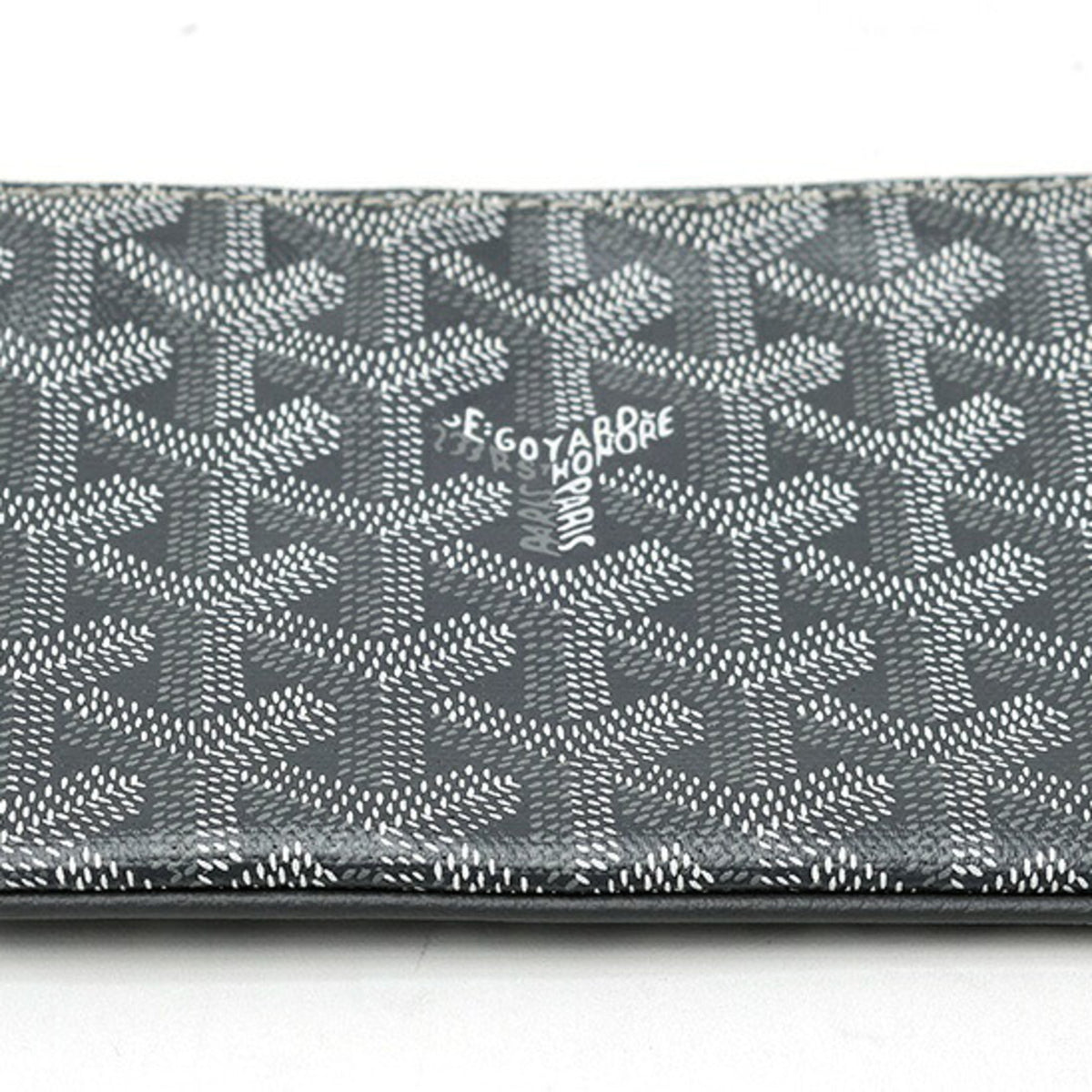 Goyard Gray Canvas Leather Pouch (Pre-Owned)
