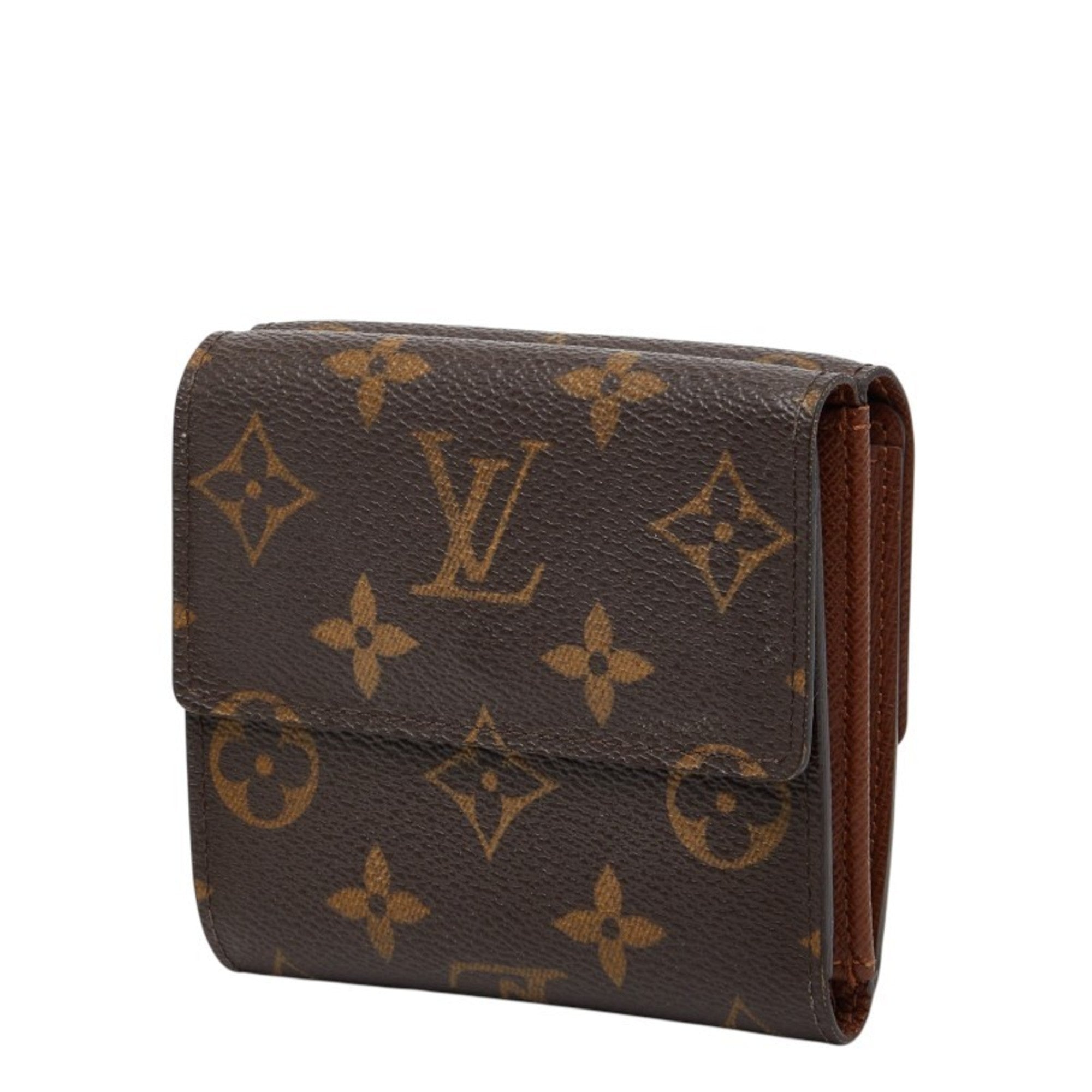 Louis Vuitton Monogram Brown Leather Pvc Wallet (Bi-Fold) (Pre-Owned)