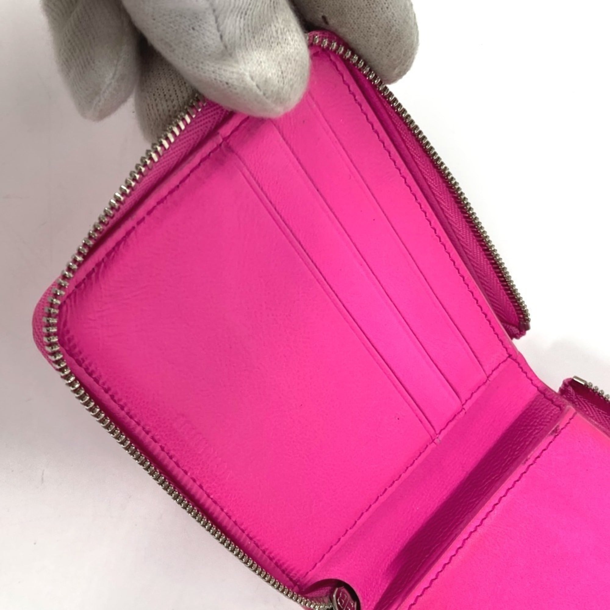 Balenciaga Pink Leather Wallet (Bi-Fold) (Pre-Owned)