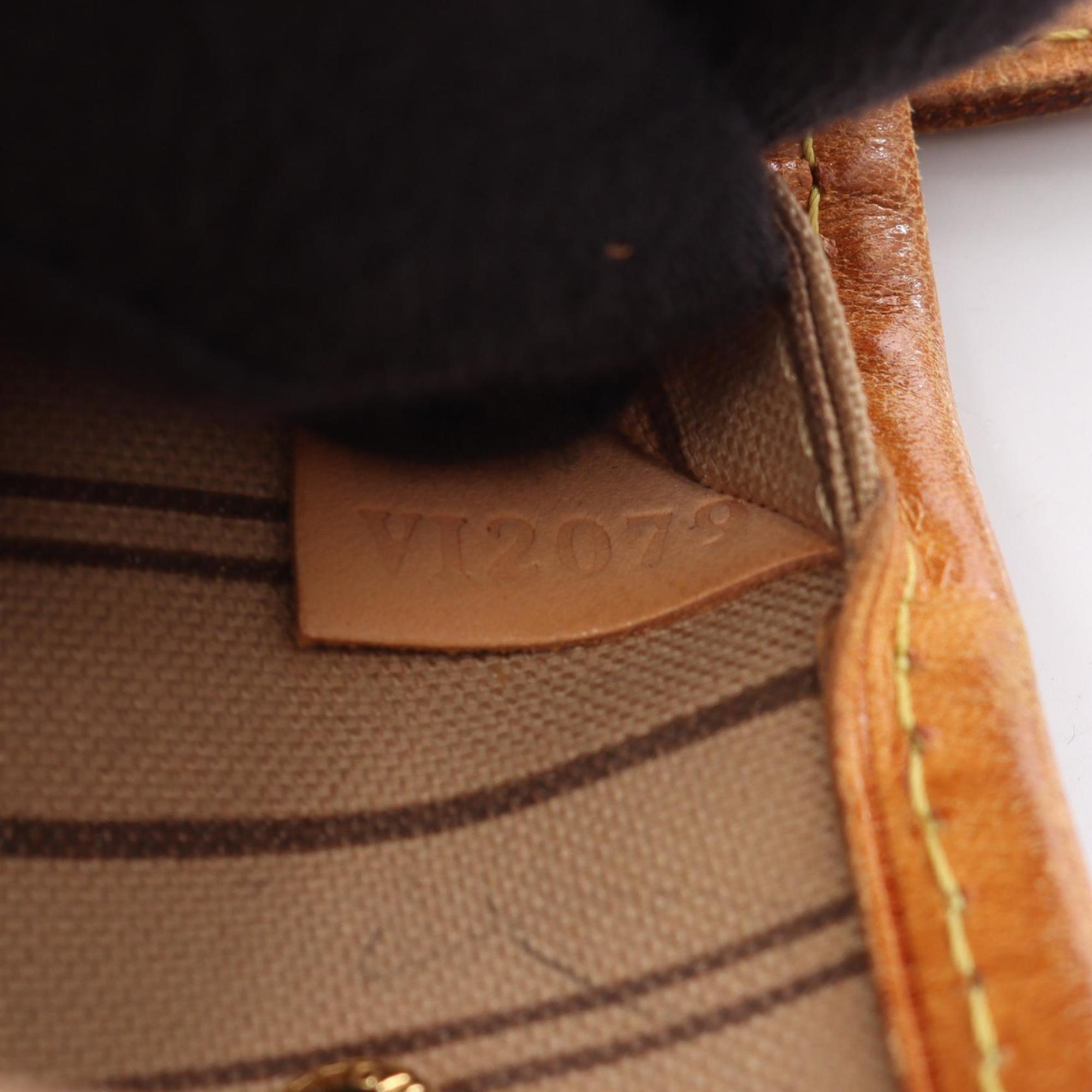 Louis Vuitton Brown Monogram Coated Canvas Leather Handbag Tote Bag (Pre-Owned)