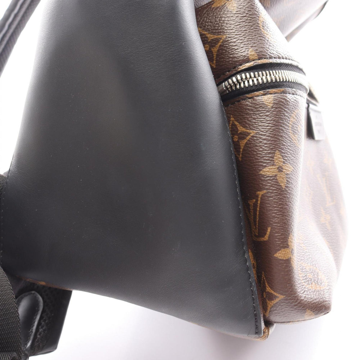 Louis Vuitton Black Brown Coated Canvas Leather Backpack Handbag (Pre-Owned)