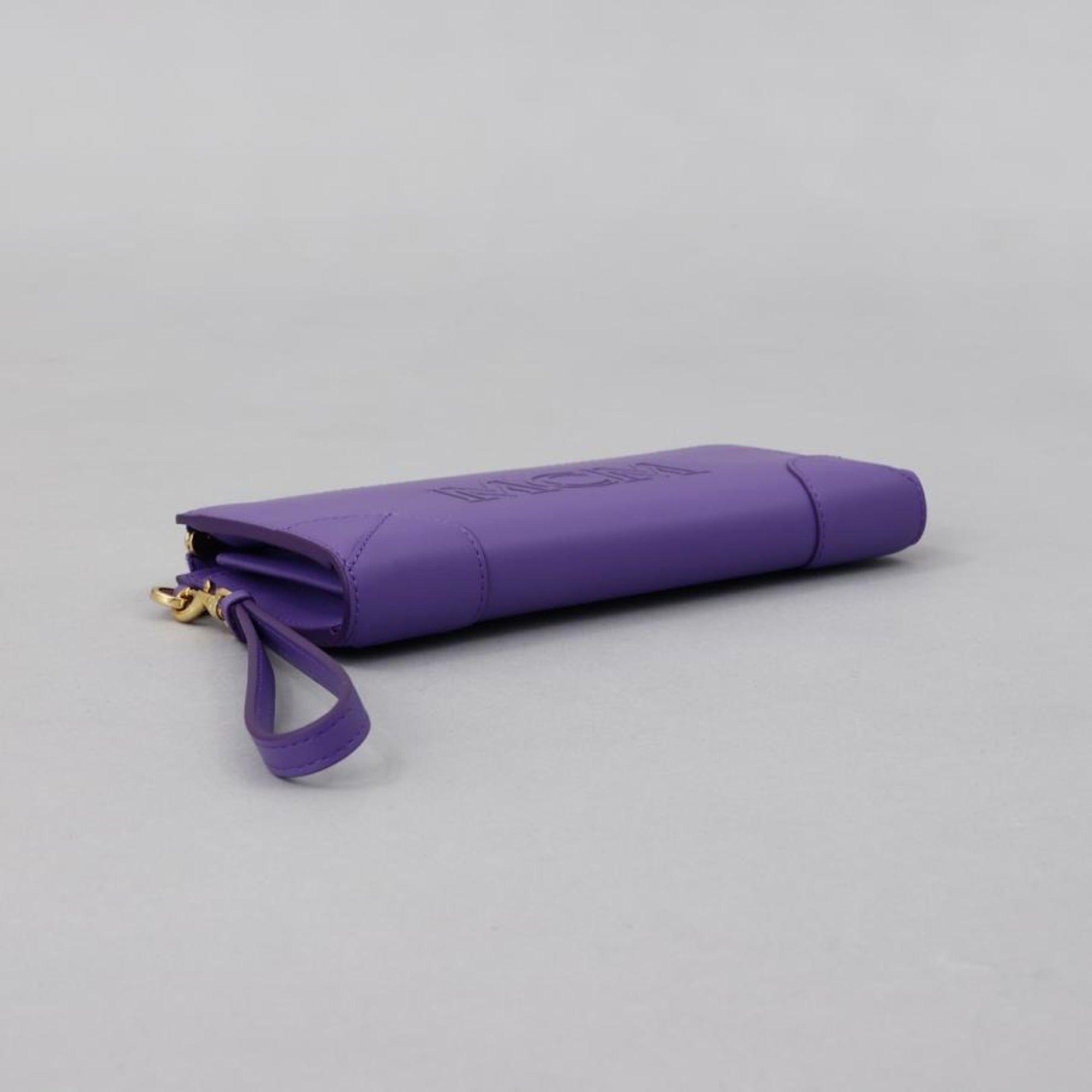 Mcm Purple Leather Long Wallet (Bi-Fold) (Pre-Owned)