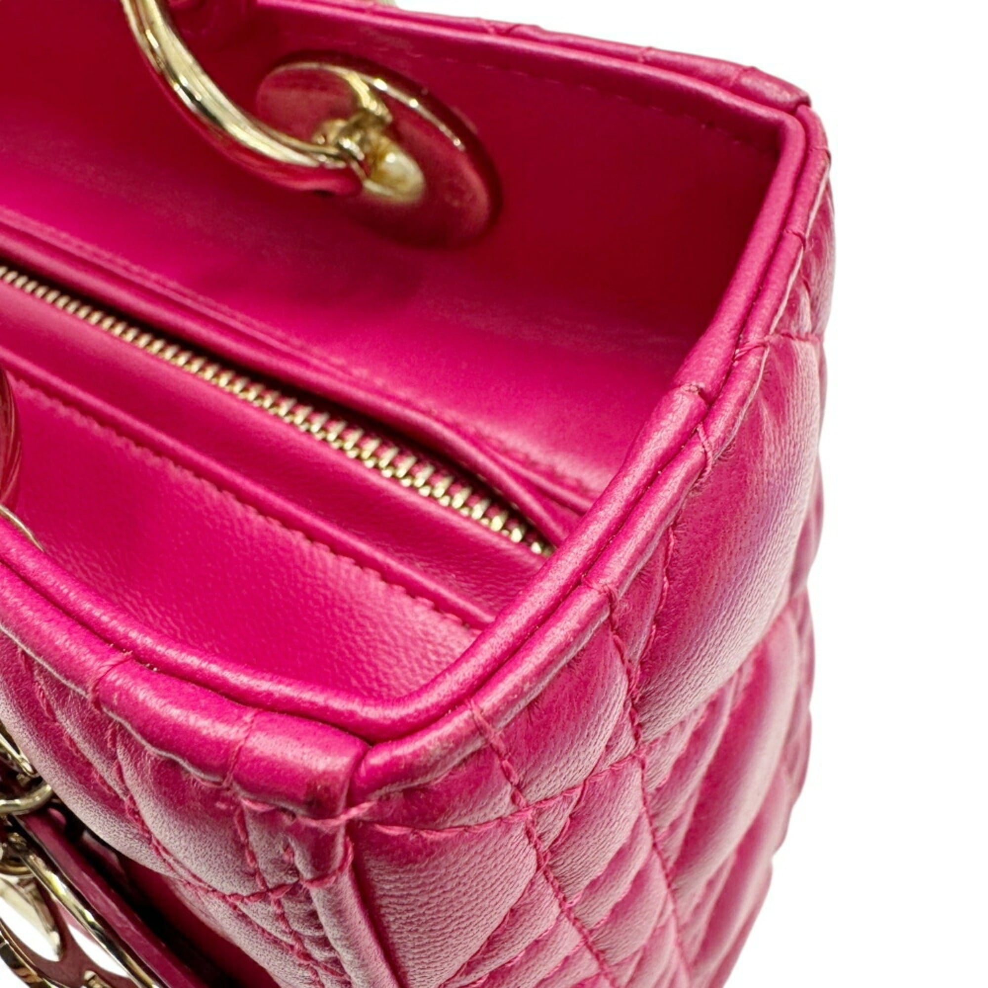 Christian Dior Pink Leather Handbag (Pre-Owned)
