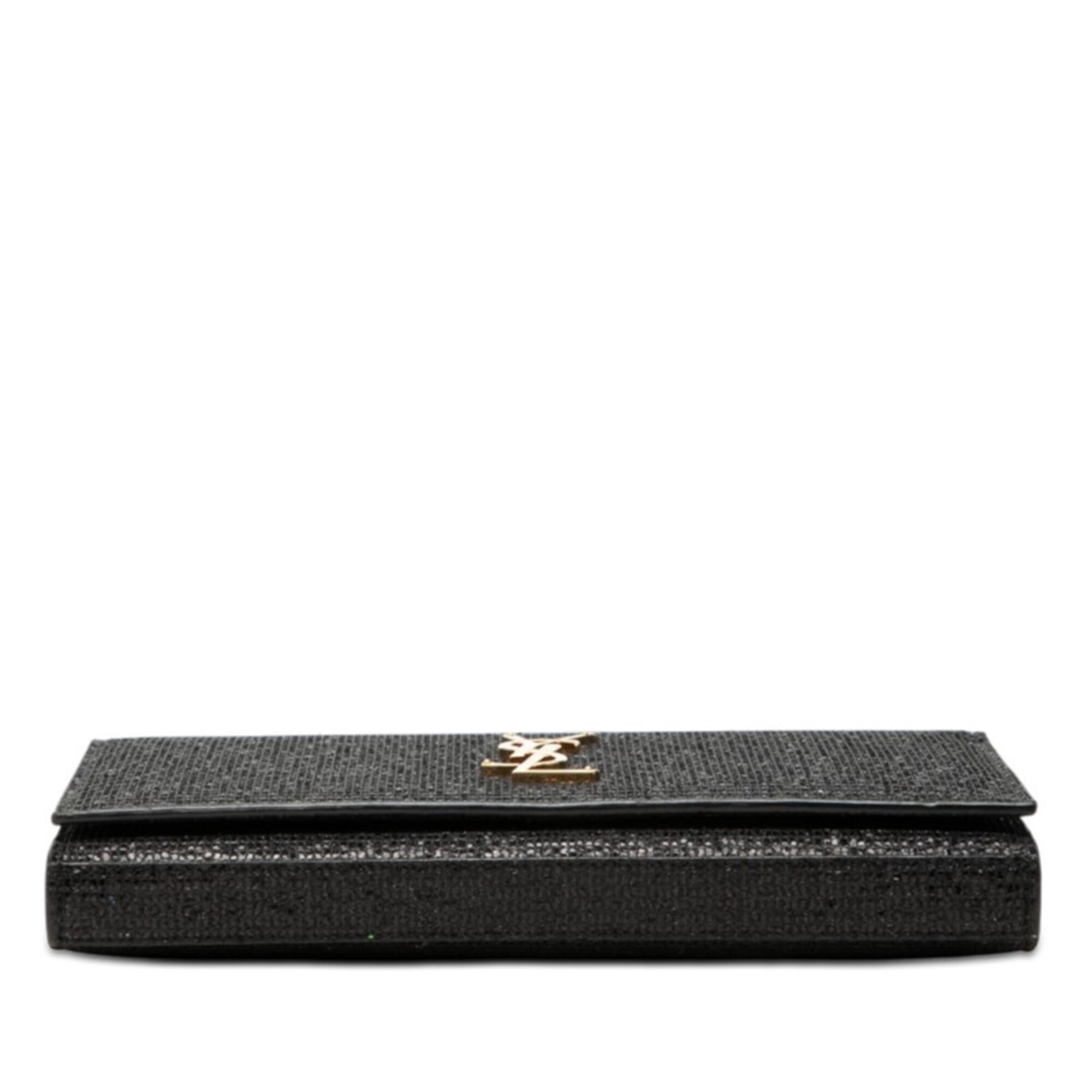 Saint Laurent Black Spangles Leather Shoulder Bag (Pre-Owned)