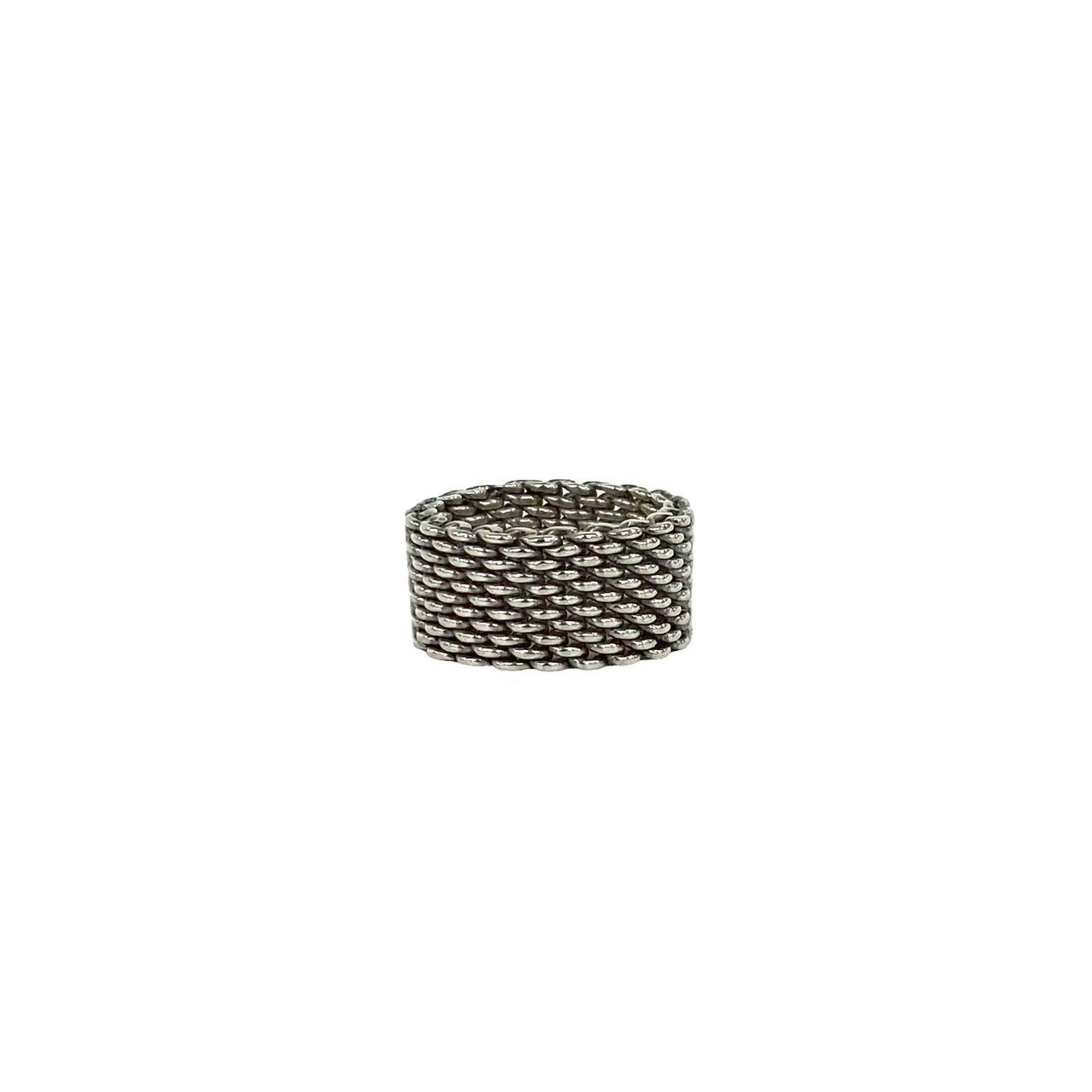 Tiffany Silver Silver 925 Band Ring (Pre-Owned)