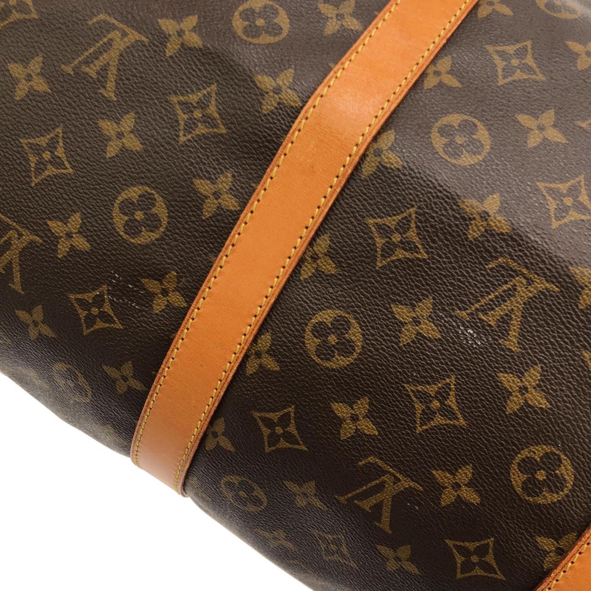 Louis Vuitton Brown Coated Canvas Boston Bag (Pre-Owned)
