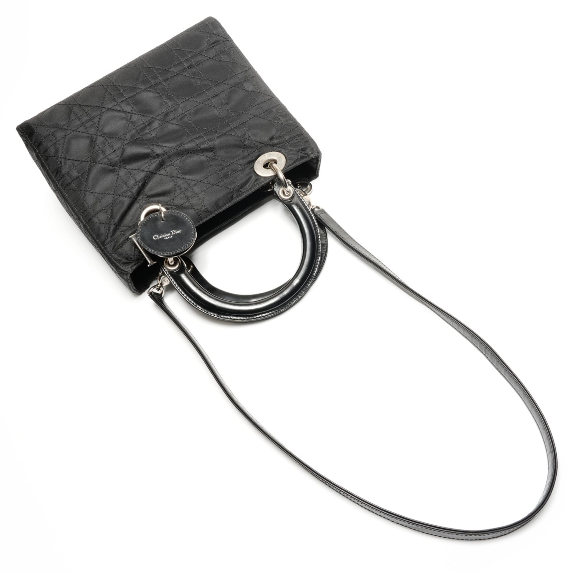Christian Dior Lady Dior Black Nylon Handbag (Pre-Owned)
