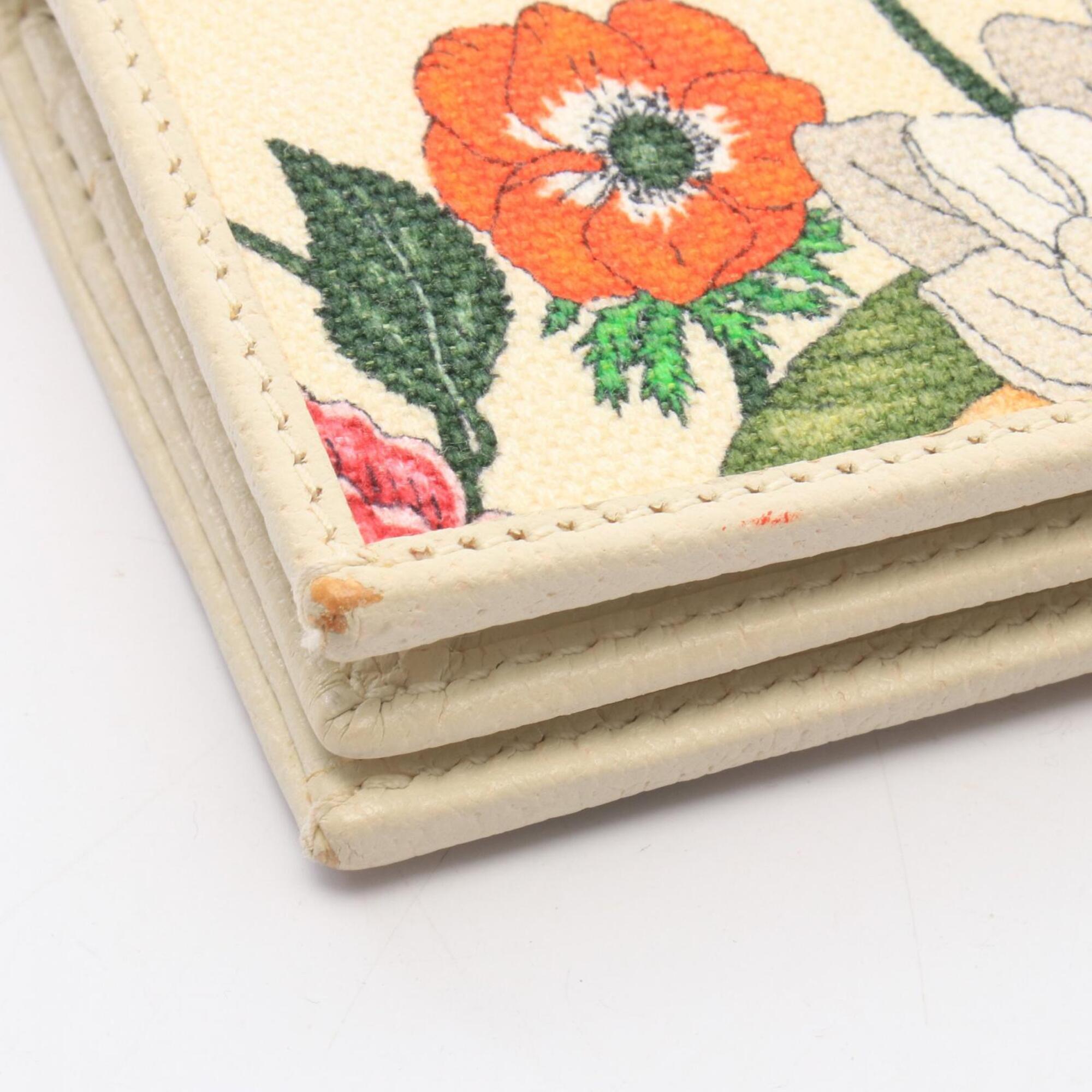 Gucci Ivory Multi-Color Canvas Leather Wallet (Bi-Fold) (Pre-Owned)