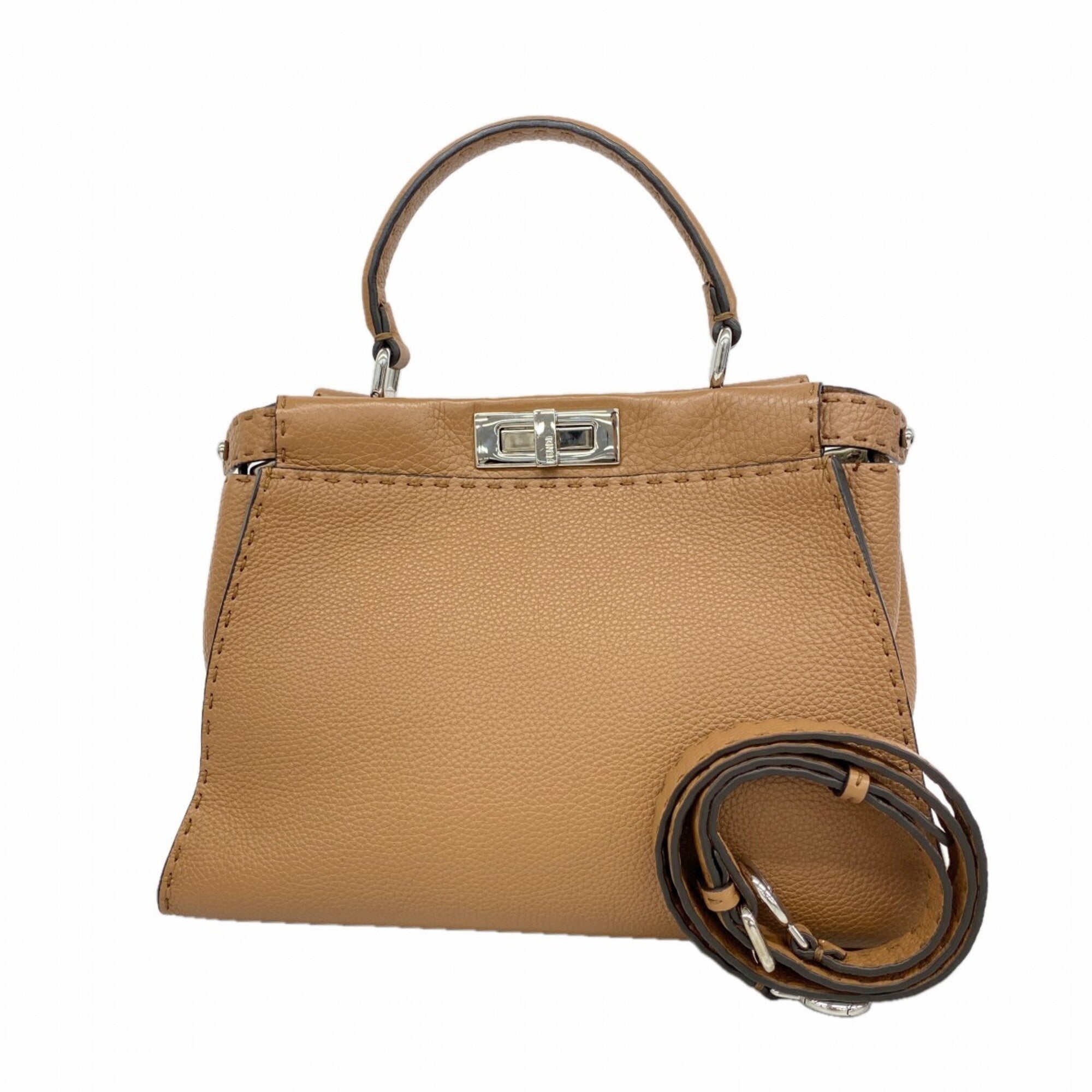 Fendi Brown Leather Handbag (Pre-Owned)