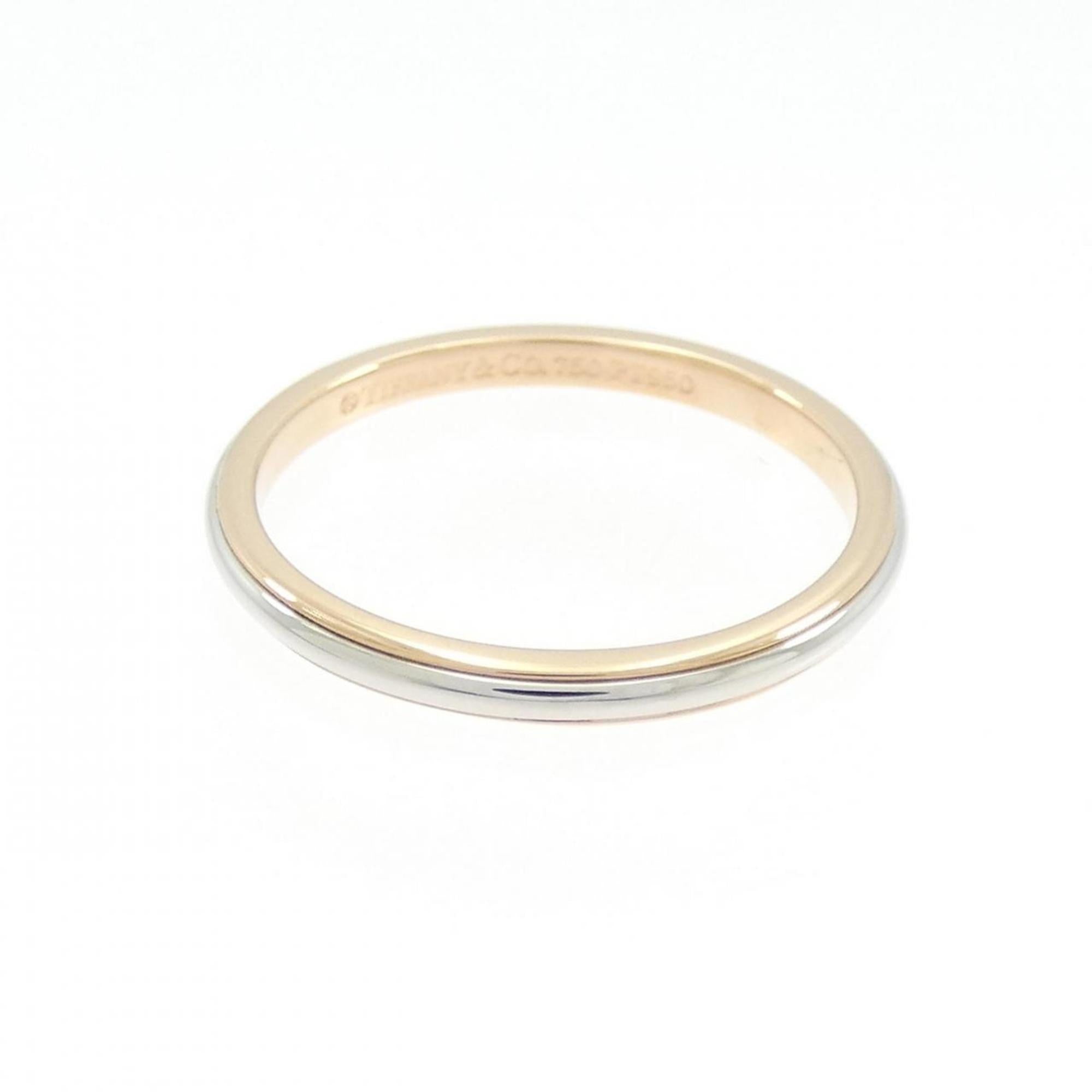 Tiffany Pink Gold (18K) Platinum 950 Band Ring (Pre-Owned)