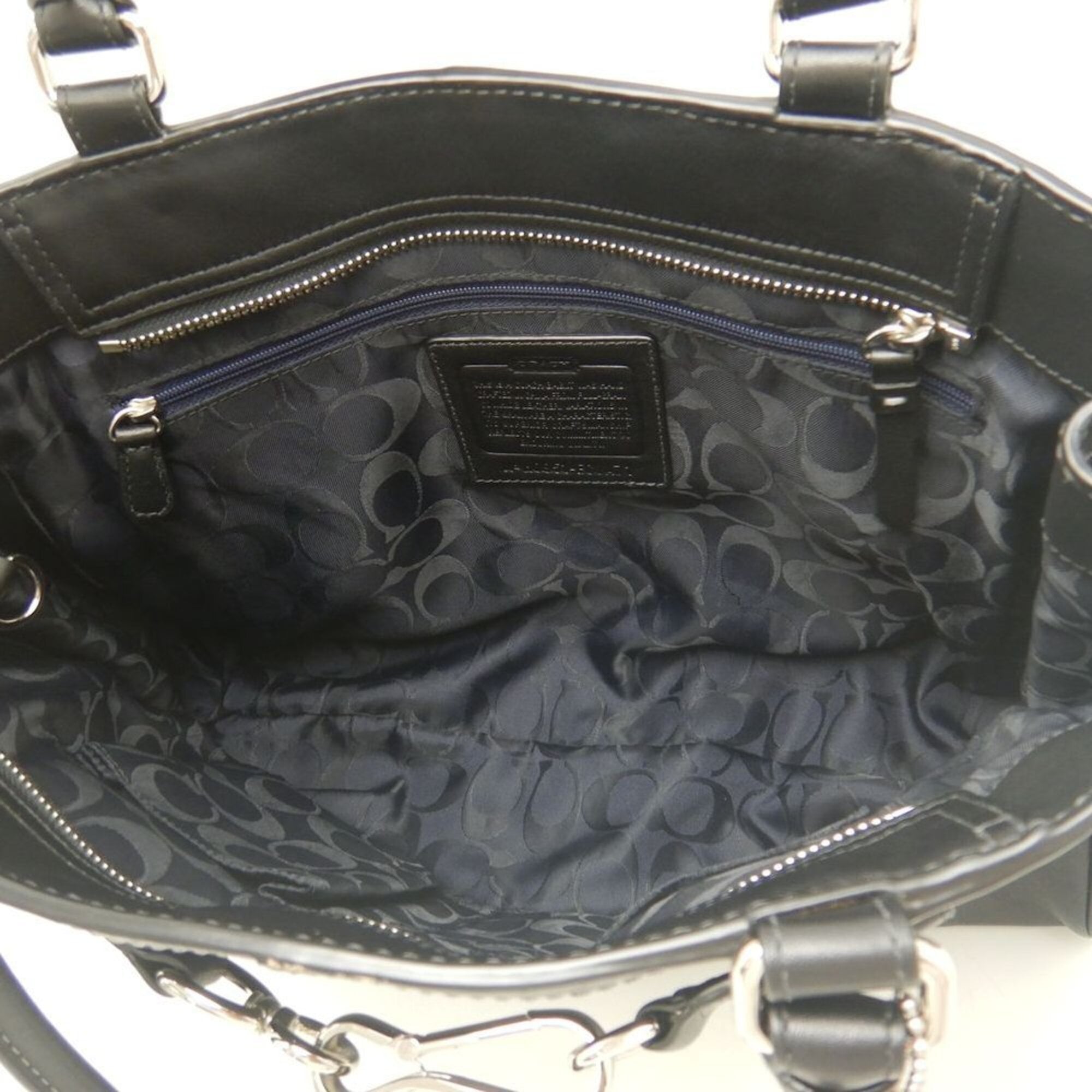 Coach Black Leather Tote Bag (Pre-Owned)
