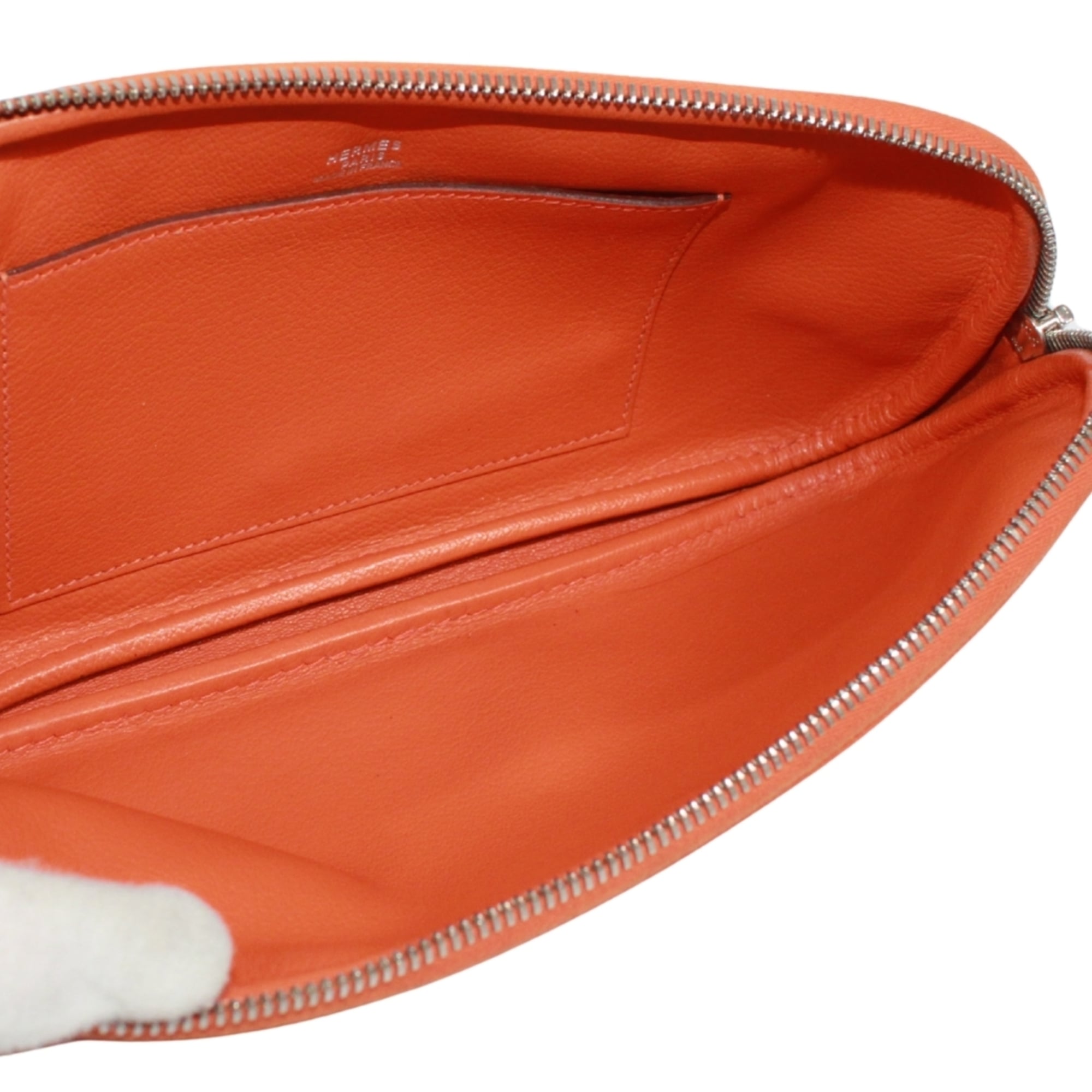 Hermes Orange Epsom Leather Pouch Shoulder Bag (Pre-Owned)