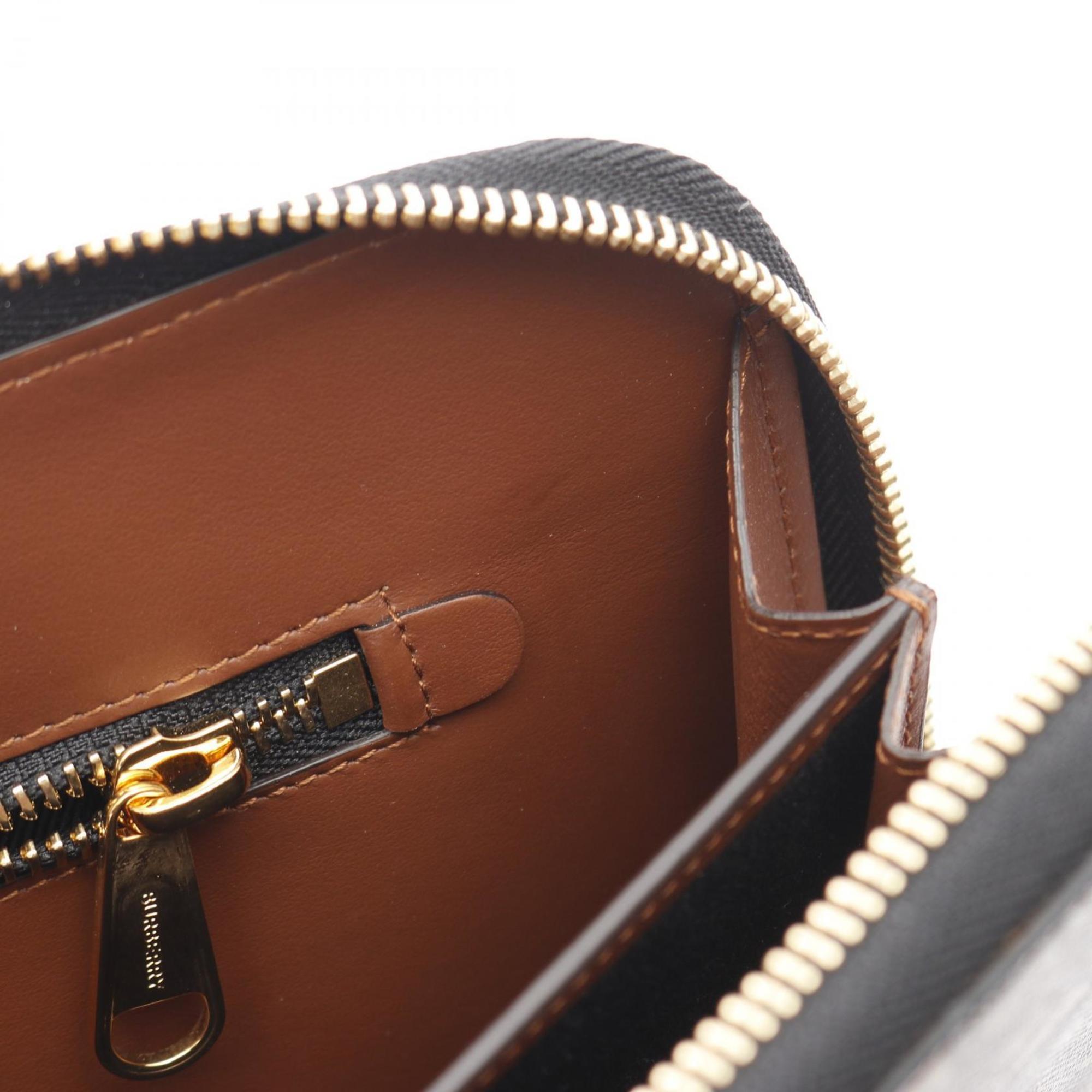 Burberry Beige Brown Pvc Coated Canvas Leather Clutch Bag (Pre-Owned)