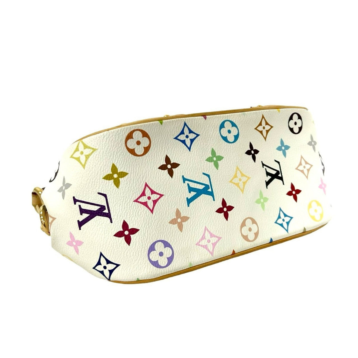 Louis Vuitton White Leather Pvc Shoulder Bag (Pre-Owned)