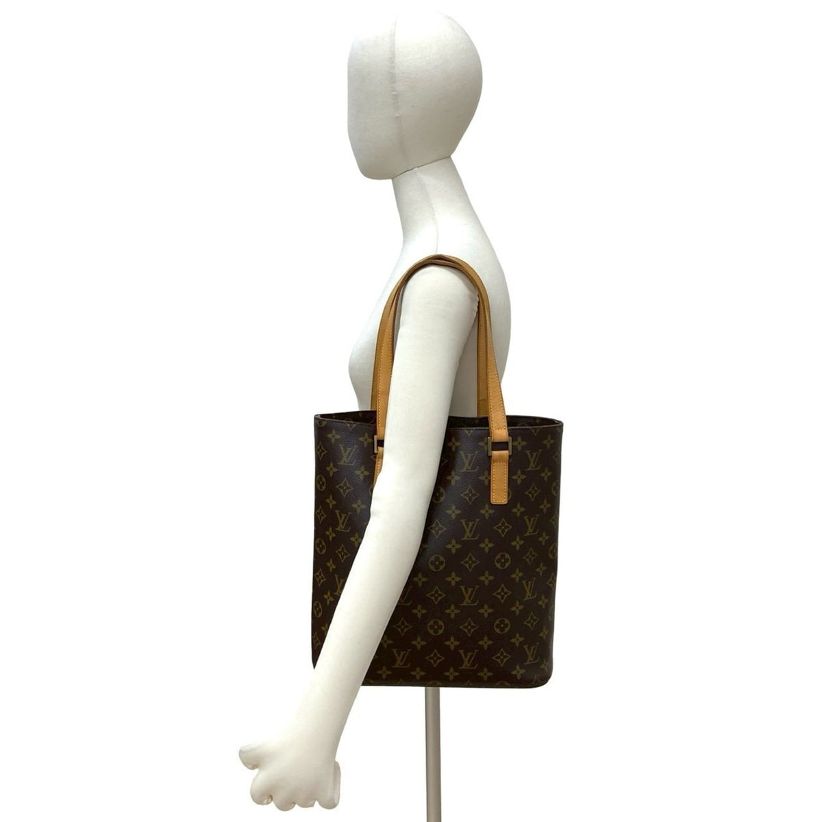 Louis Vuitton Brown Leather Pvc Shoulder Bag Tote Bag (Pre-Owned)