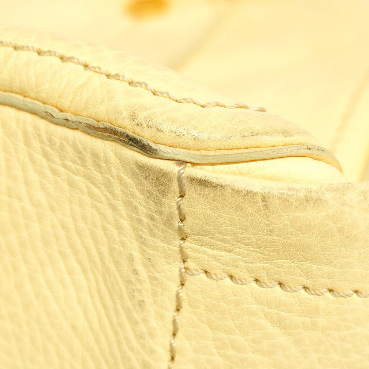 Celine Cream Leather Handbag (Pre-Owned)