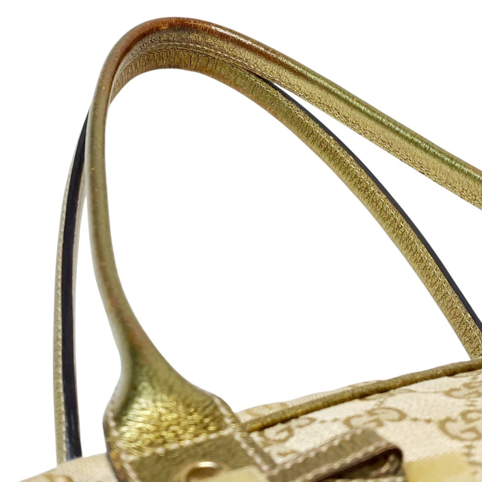 Gucci Brown Canvas Handbag (Pre-Owned)