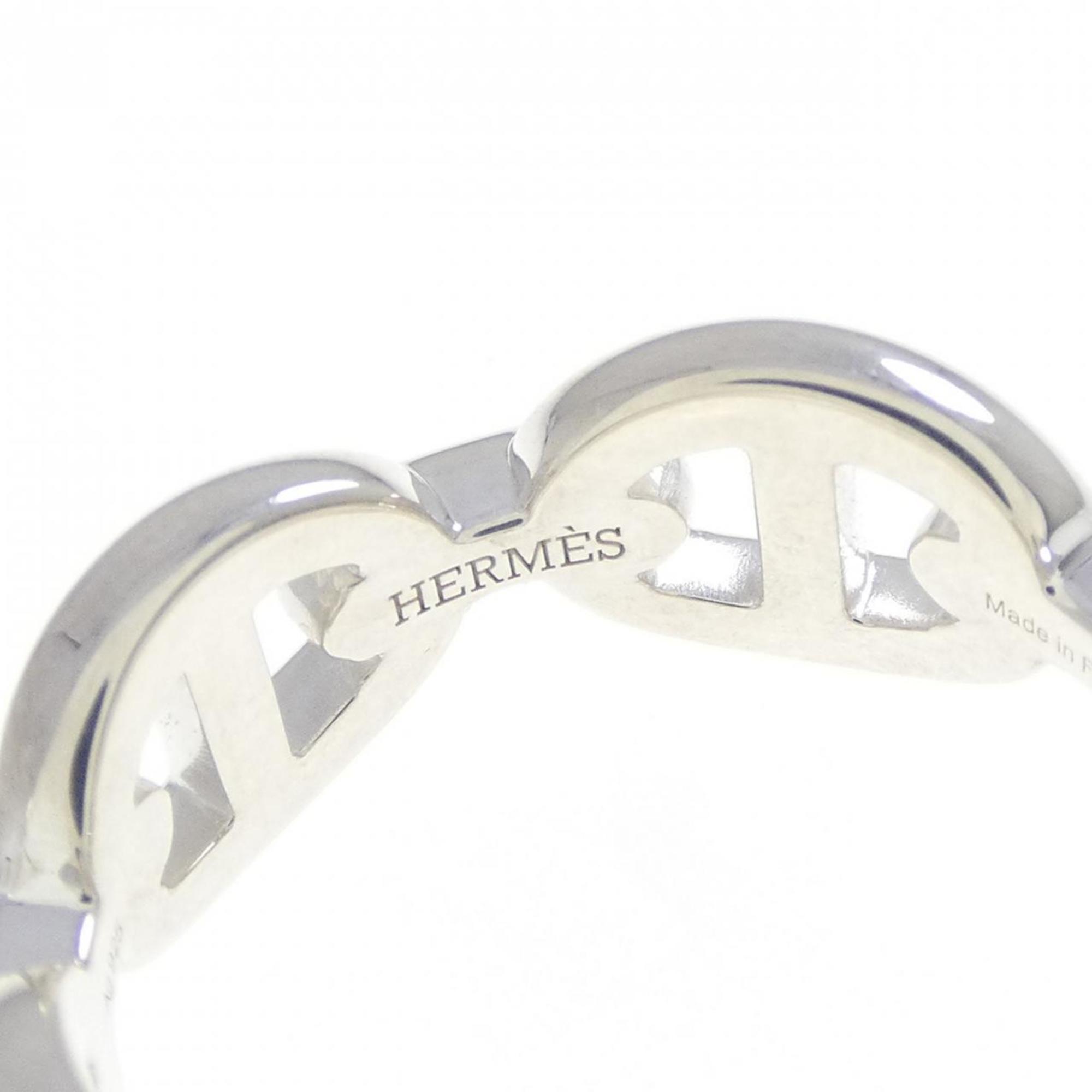 Hermes Silver 925 Band Ring (Pre-Owned)