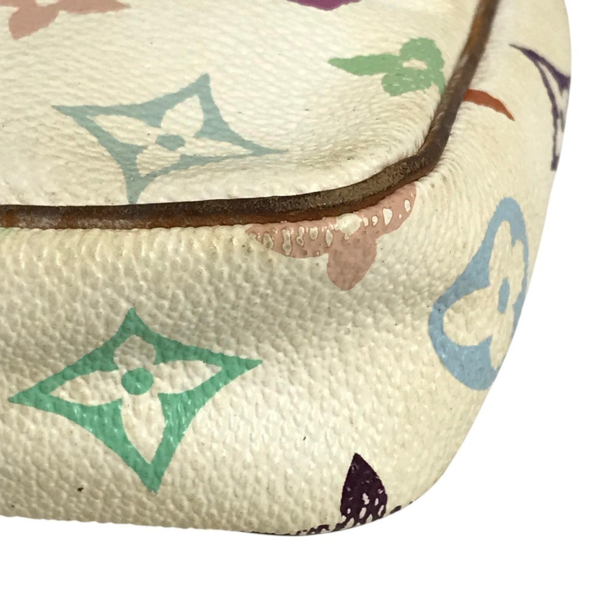 Louis Vuitton Blanc White Monogram Multicolore Handbag Pouch Shoulder Bag (Pre-Owned)