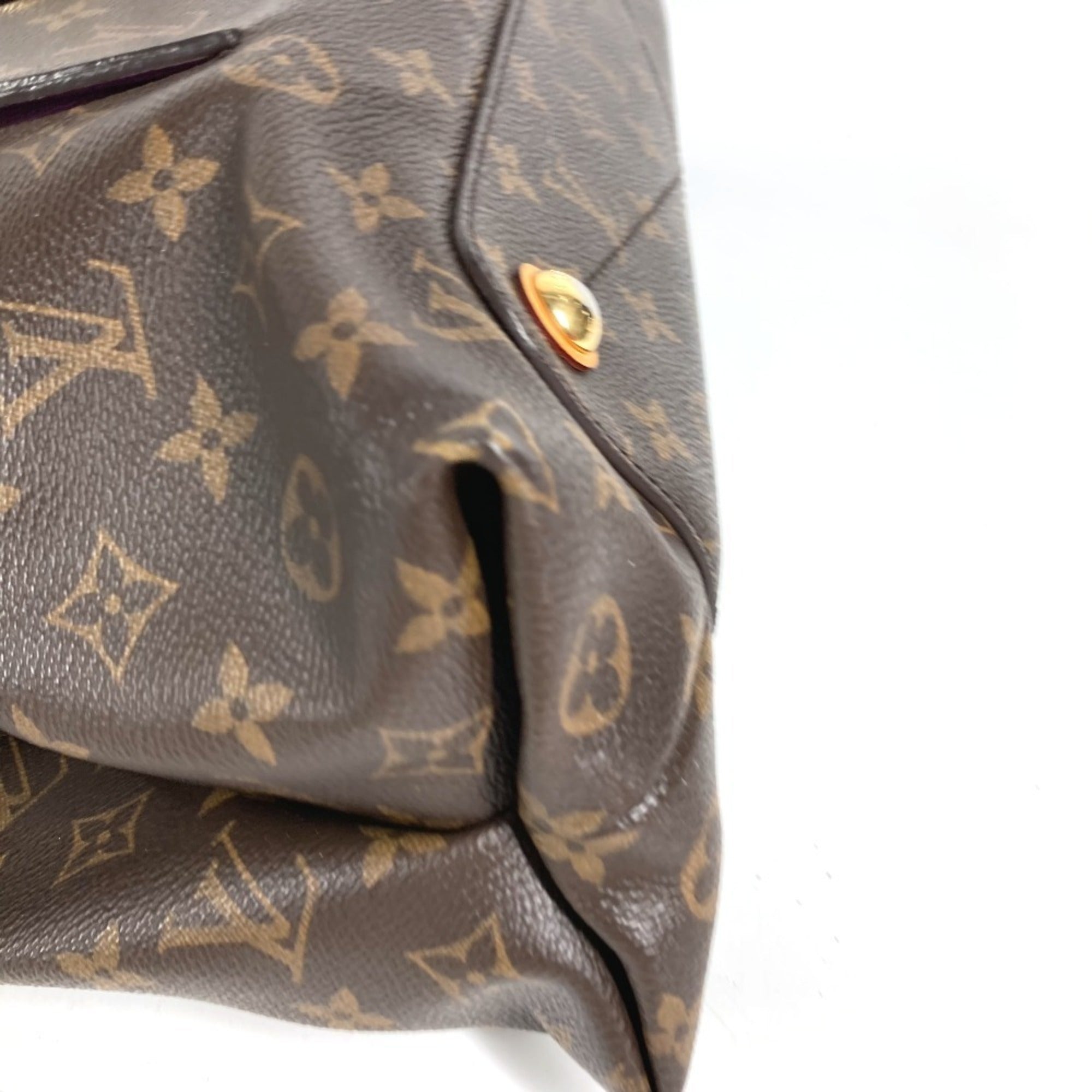 Louis Vuitton Aurore Brown Monogram Purple Monogram Olympe Canvas Shoulder Bag Tote Bag (Pre-Owned)