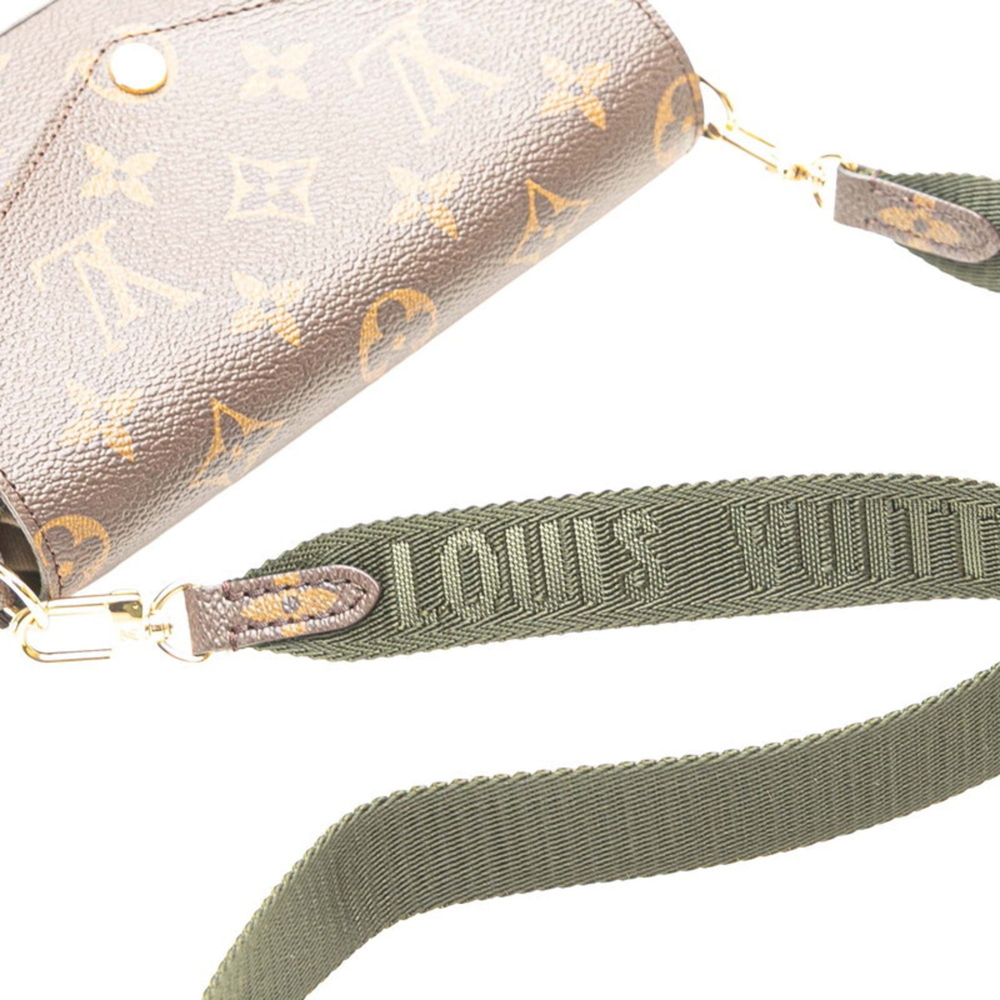 Louis Vuitton Monogram Brown Khaki Monogram Monogram Pochette Pouch Shoulder Bag (Pre-Owned)