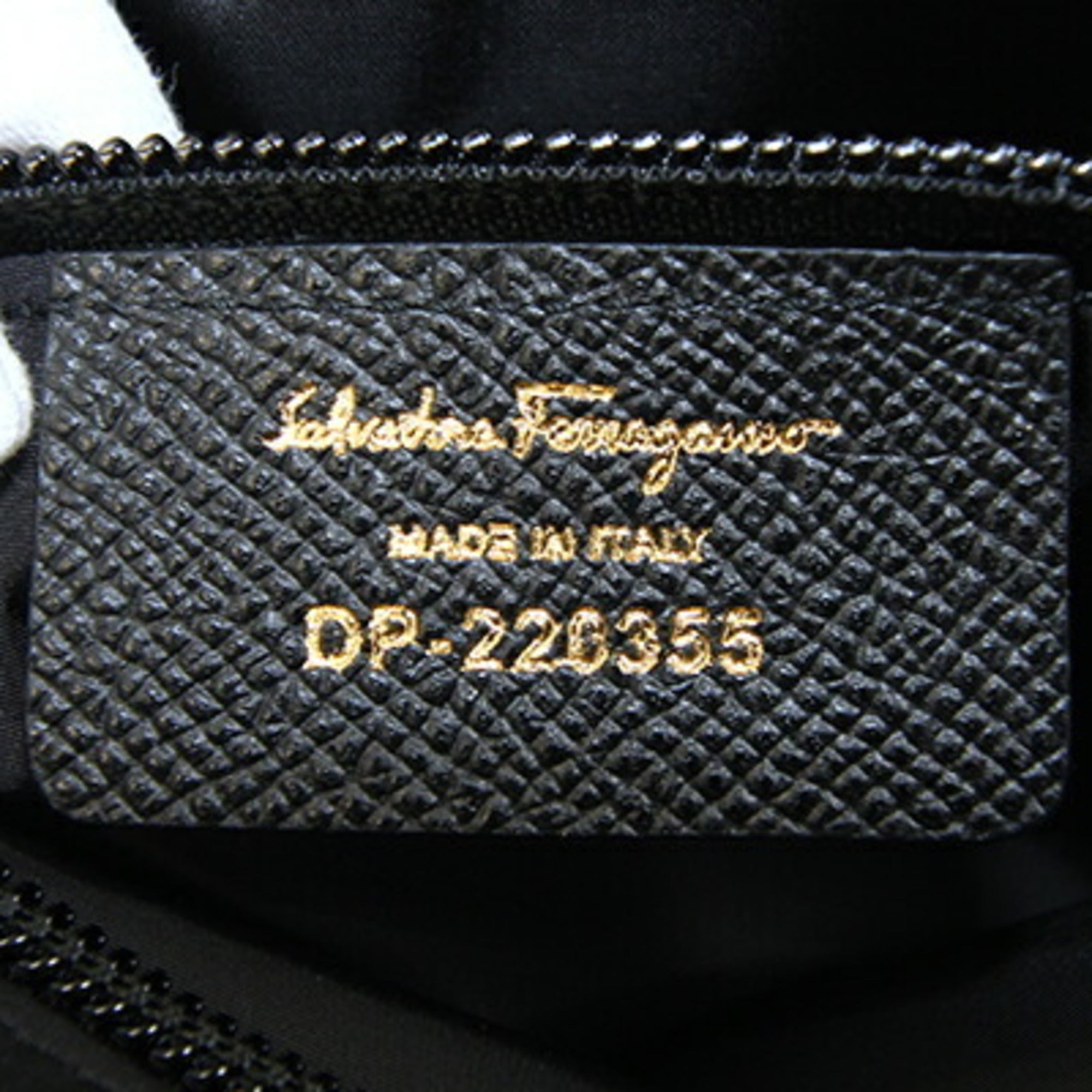 Salvatore Ferragamo Black Nylon Leather Pouch (Pre-Owned)