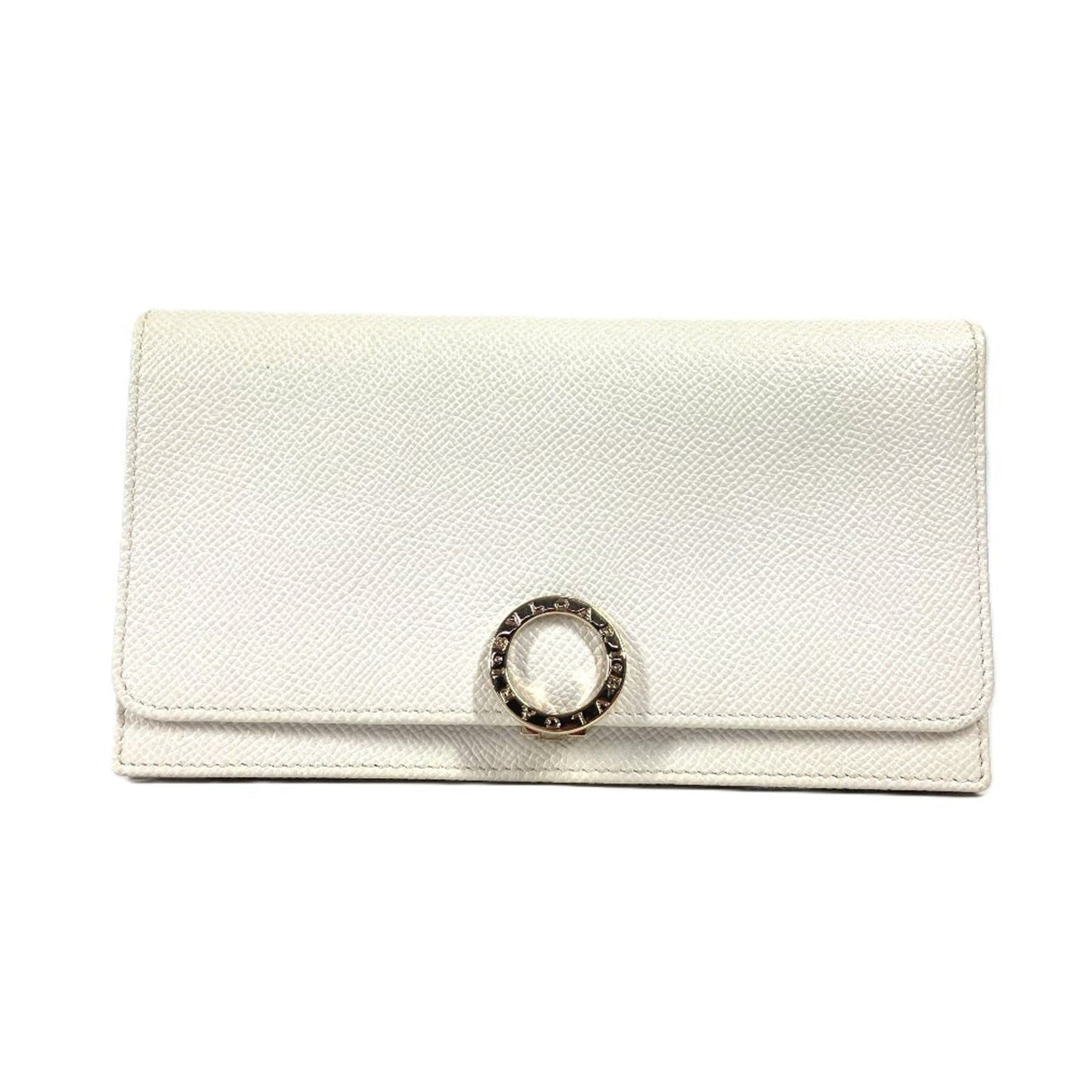 Bvlgari White Leather Wallet (Bi-Fold) (Pre-Owned)