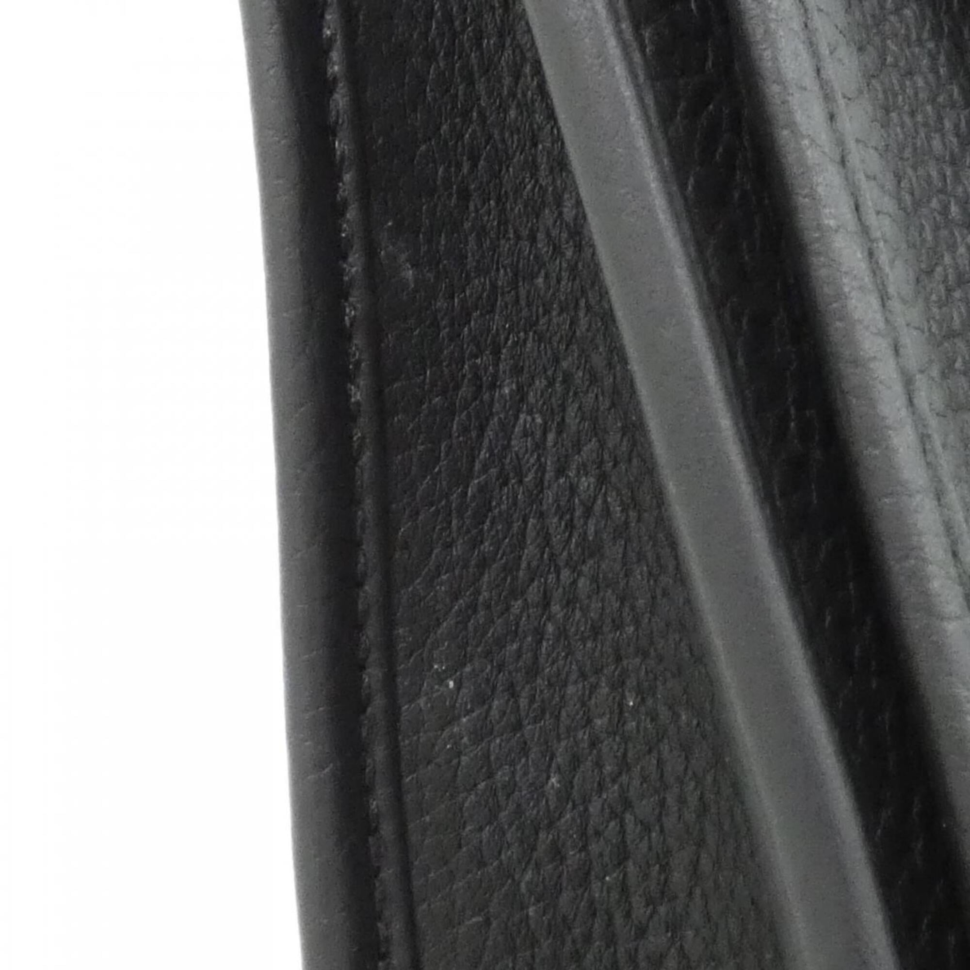 Hermes Black Taurillon Clemence Leather Shoulder Bag (Pre-Owned)