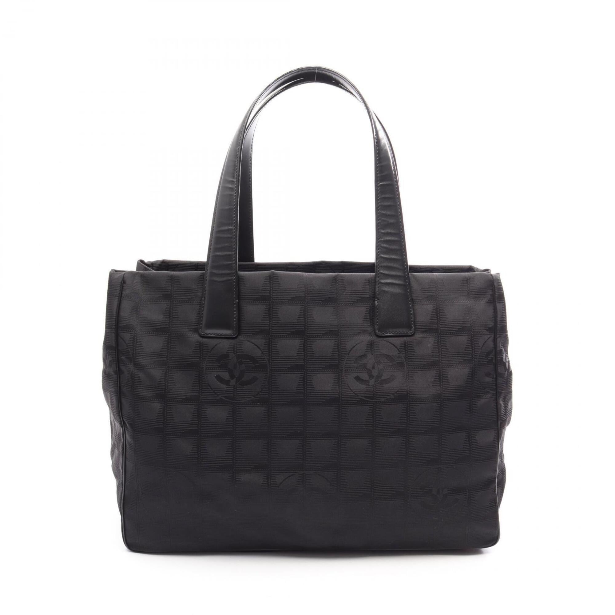 Chanel Black New Travel Line Handbag Tote Bag (Pre-Owned)