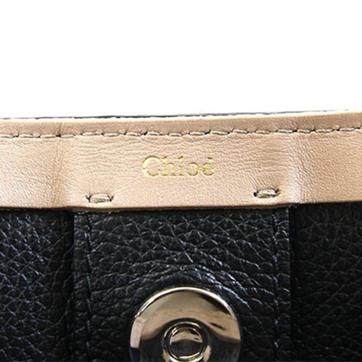 Chloé Black Leather Handbag Shoulder Bag Tote Bag (Pre-Owned)