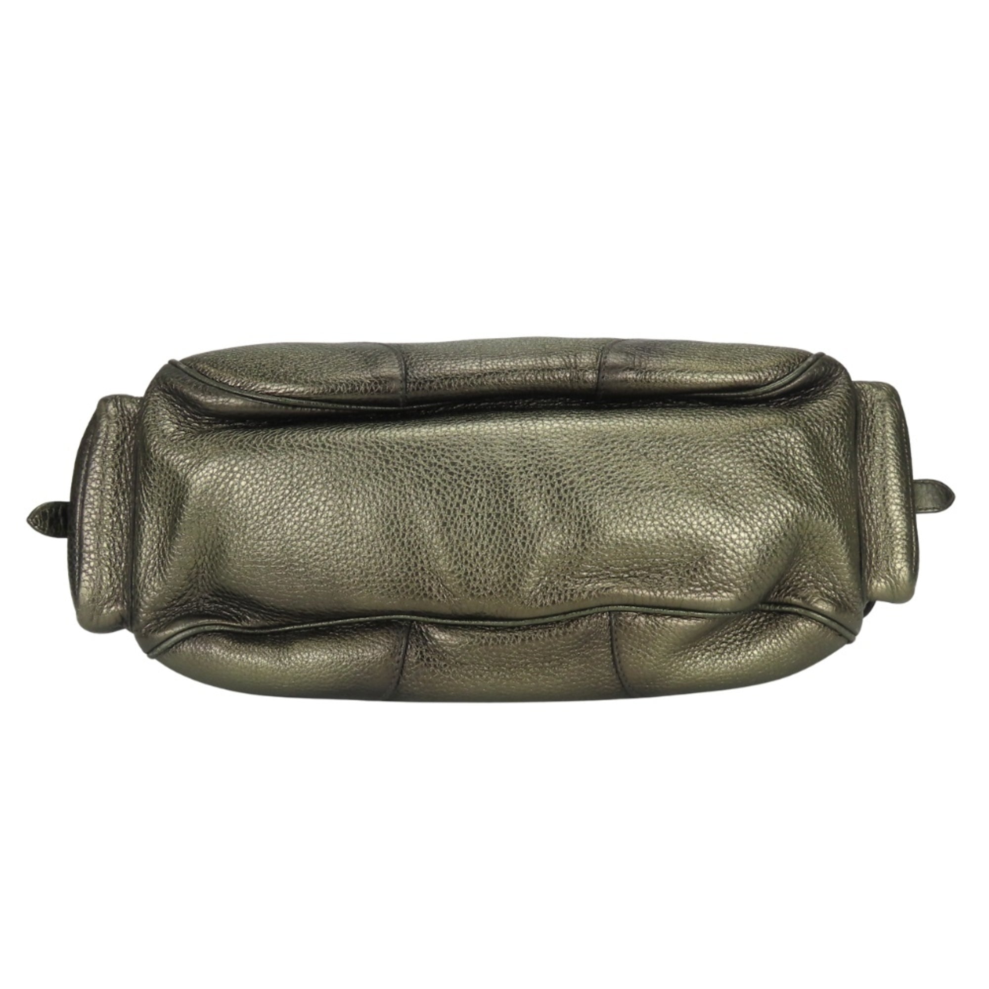 Prada Bronze Brown Leather Shoulder Bag (Pre-Owned)