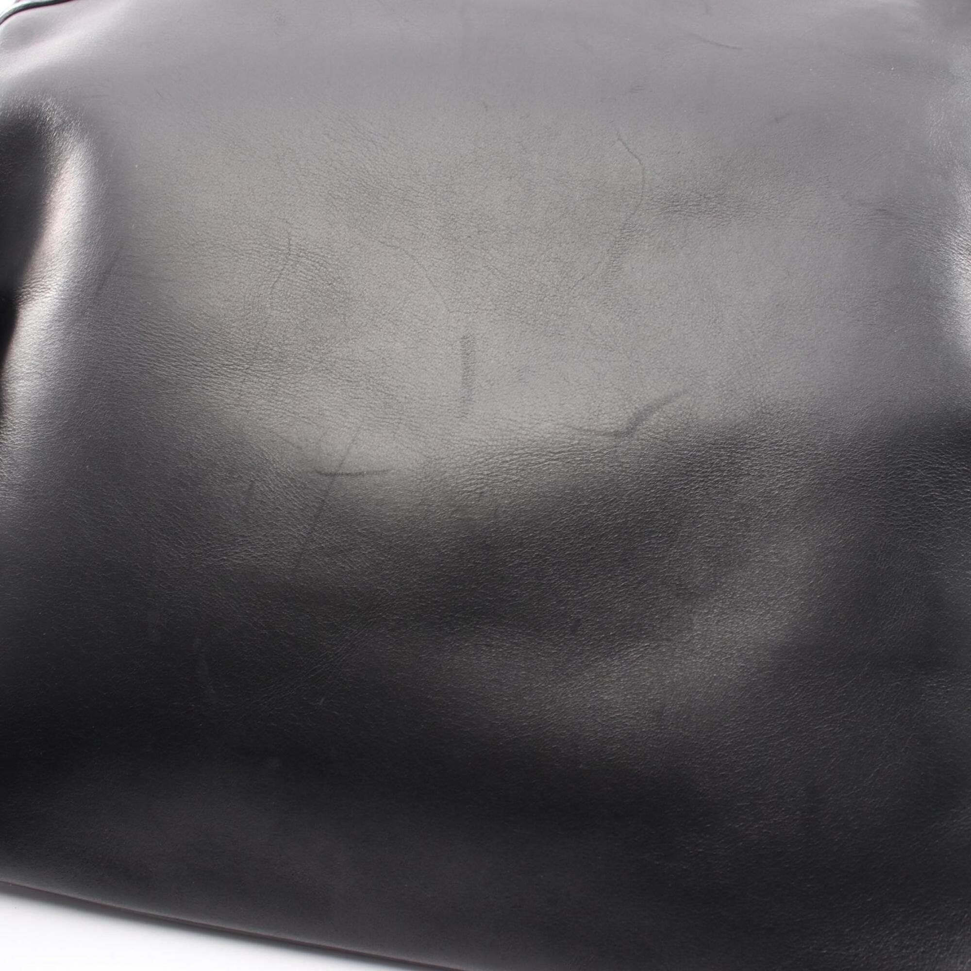 Bottega Veneta Black Leather Shoulder Bag (Pre-Owned)